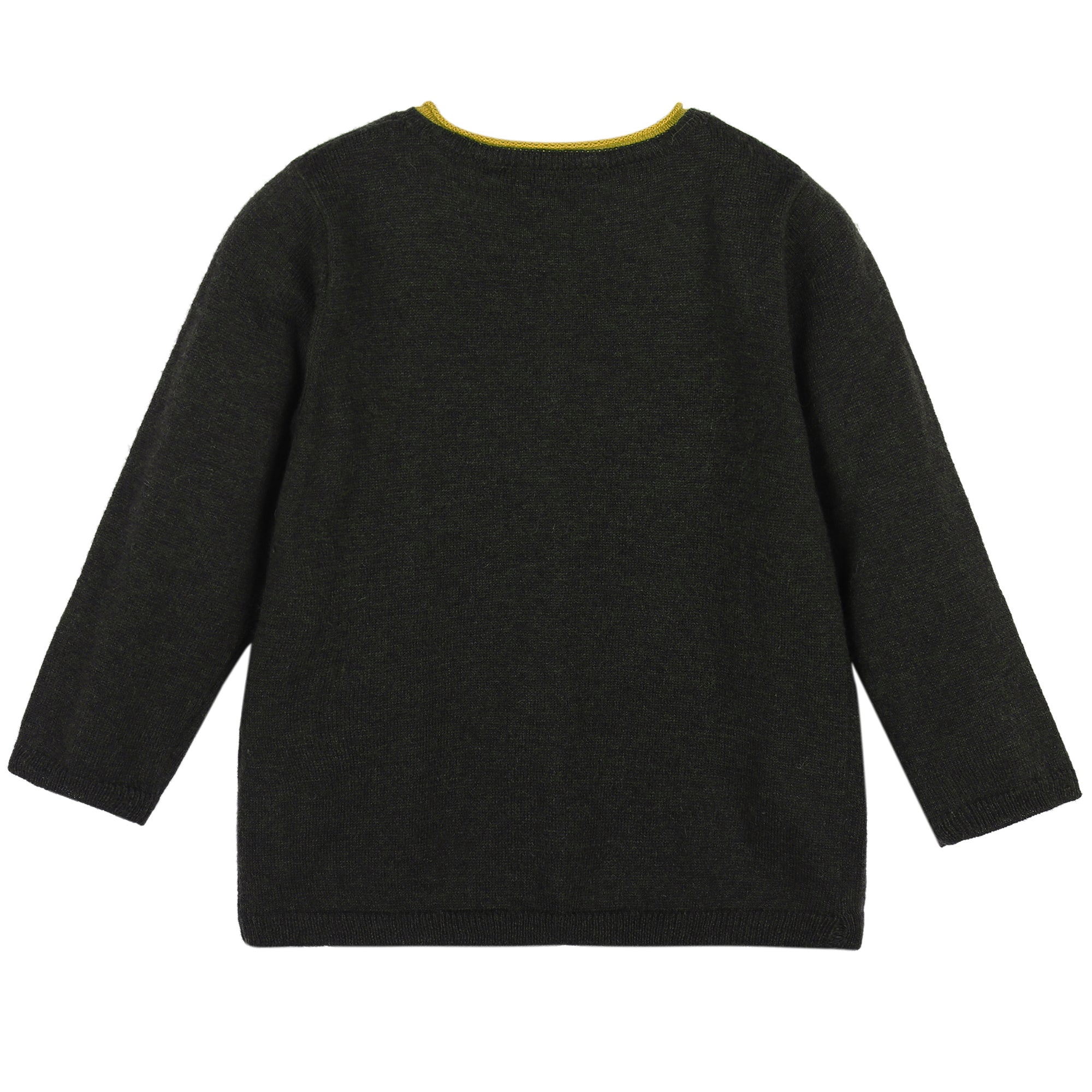 Baby Black Knitted Cardigan With Yellow Bottons