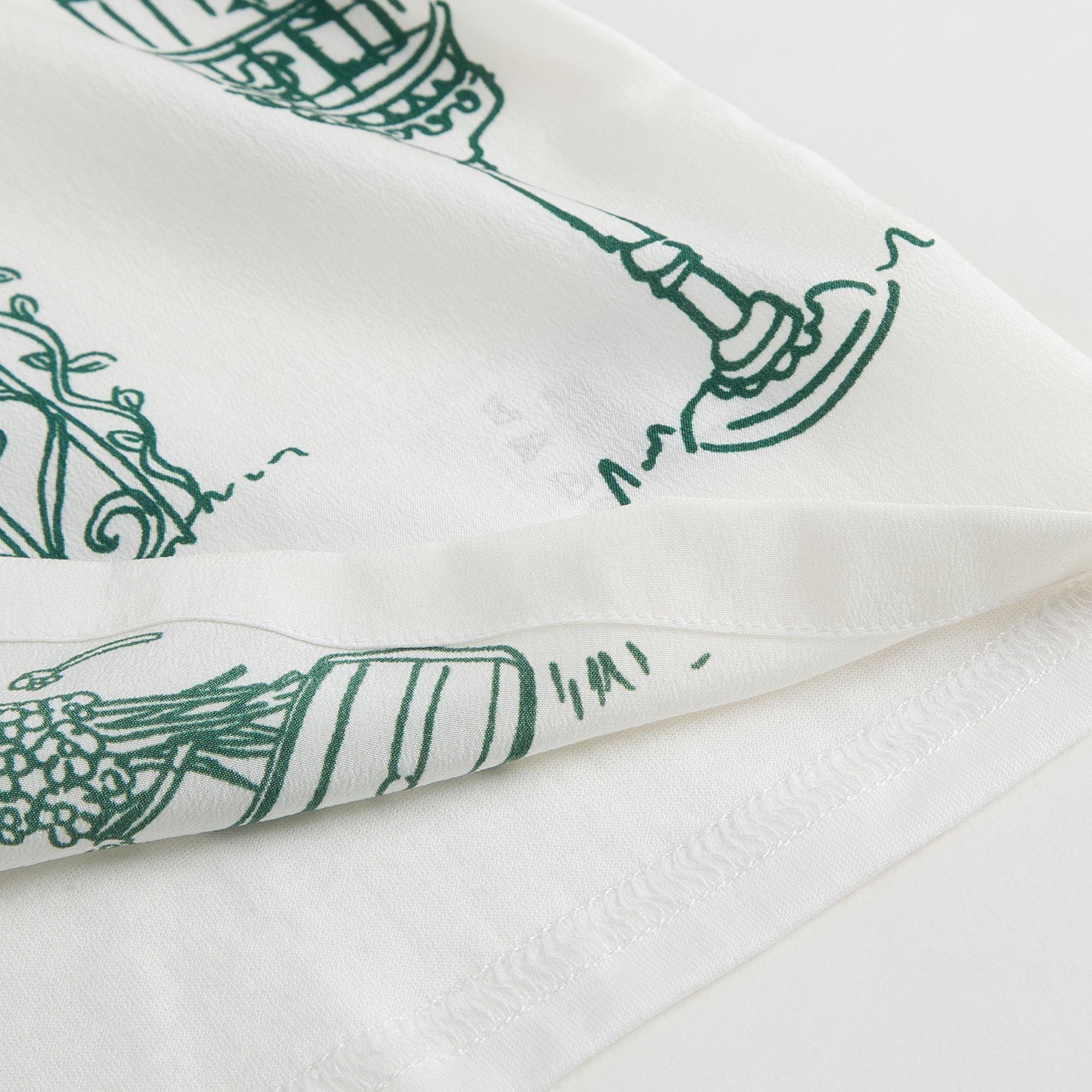 Baby Girls White & Green 'Botanical Garden' Print T-Shirt