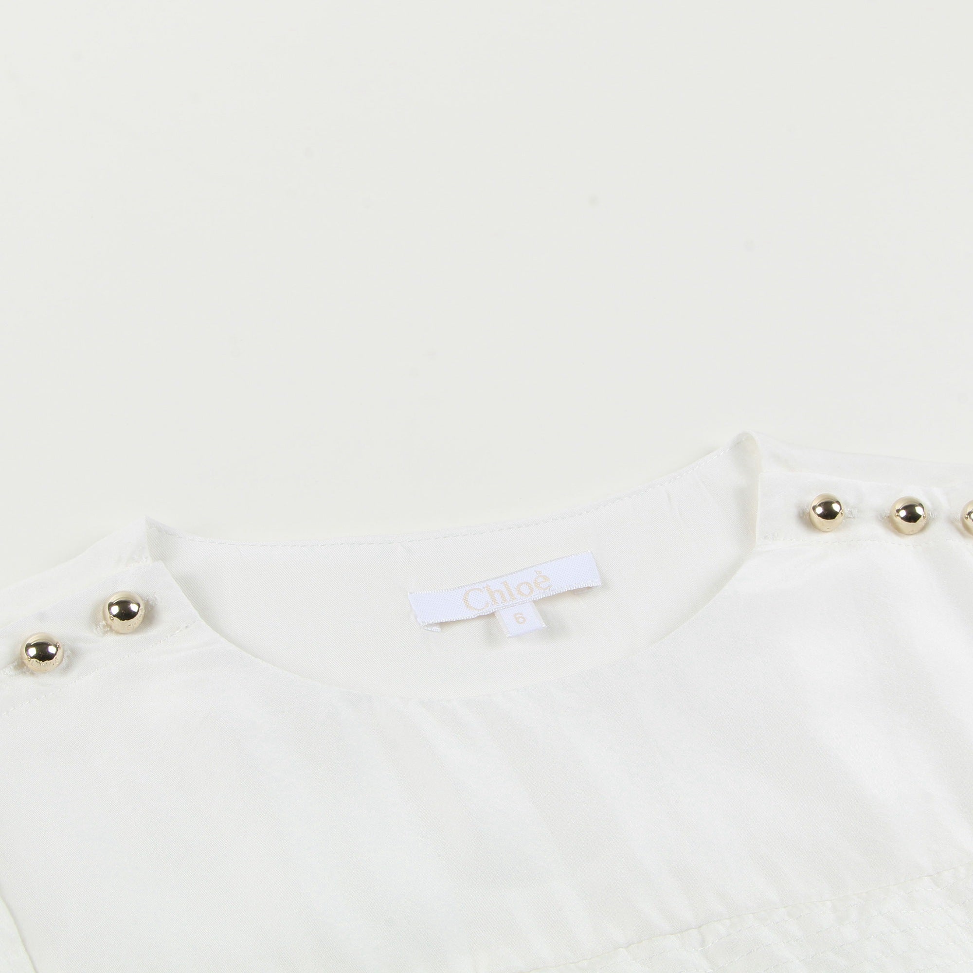 Girls White Soie Blouse