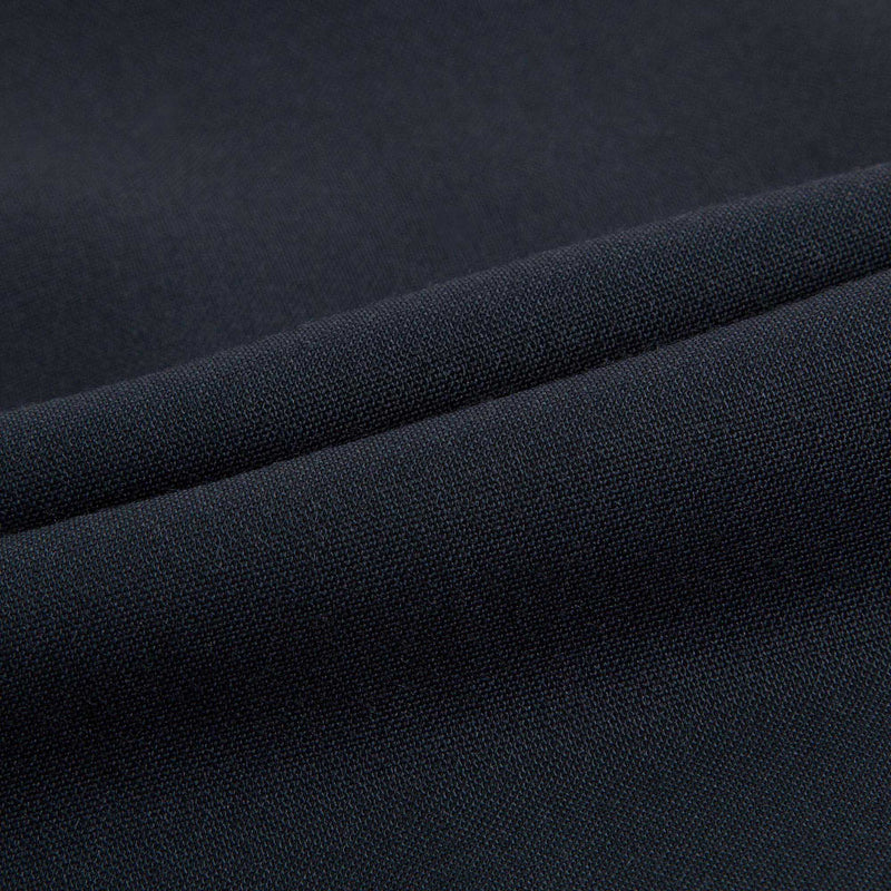 Girls Navy Blue Wool Dress With Patch Pocket
