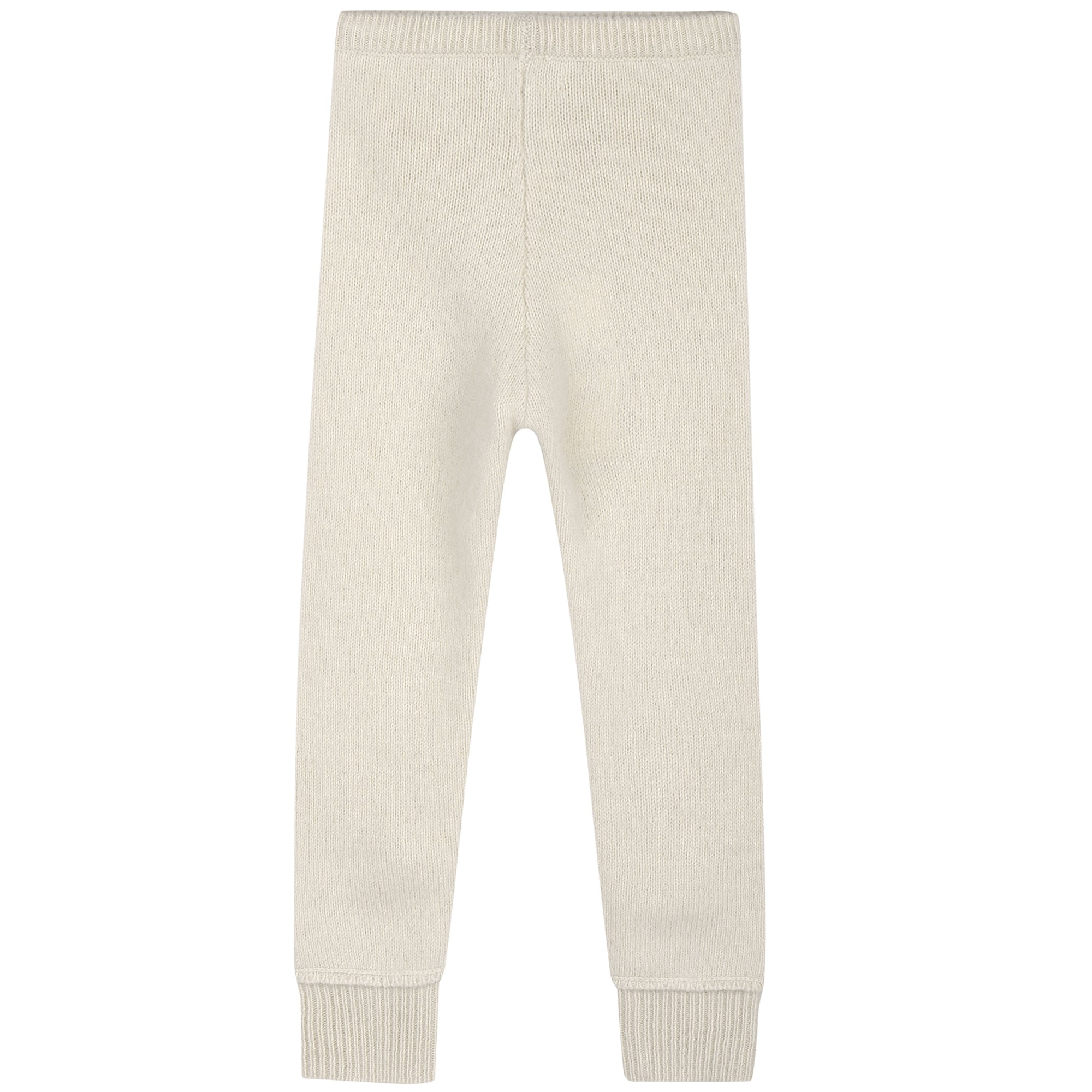 Girls Ivory Knitted Leggings