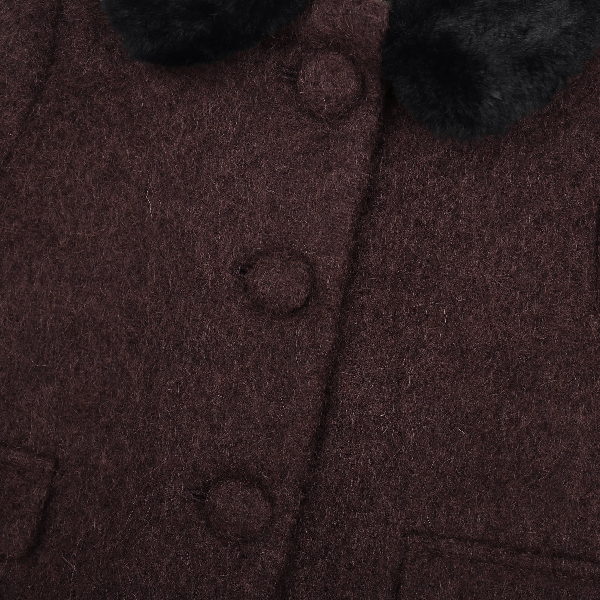 Baby Plum Brown Woven Coat