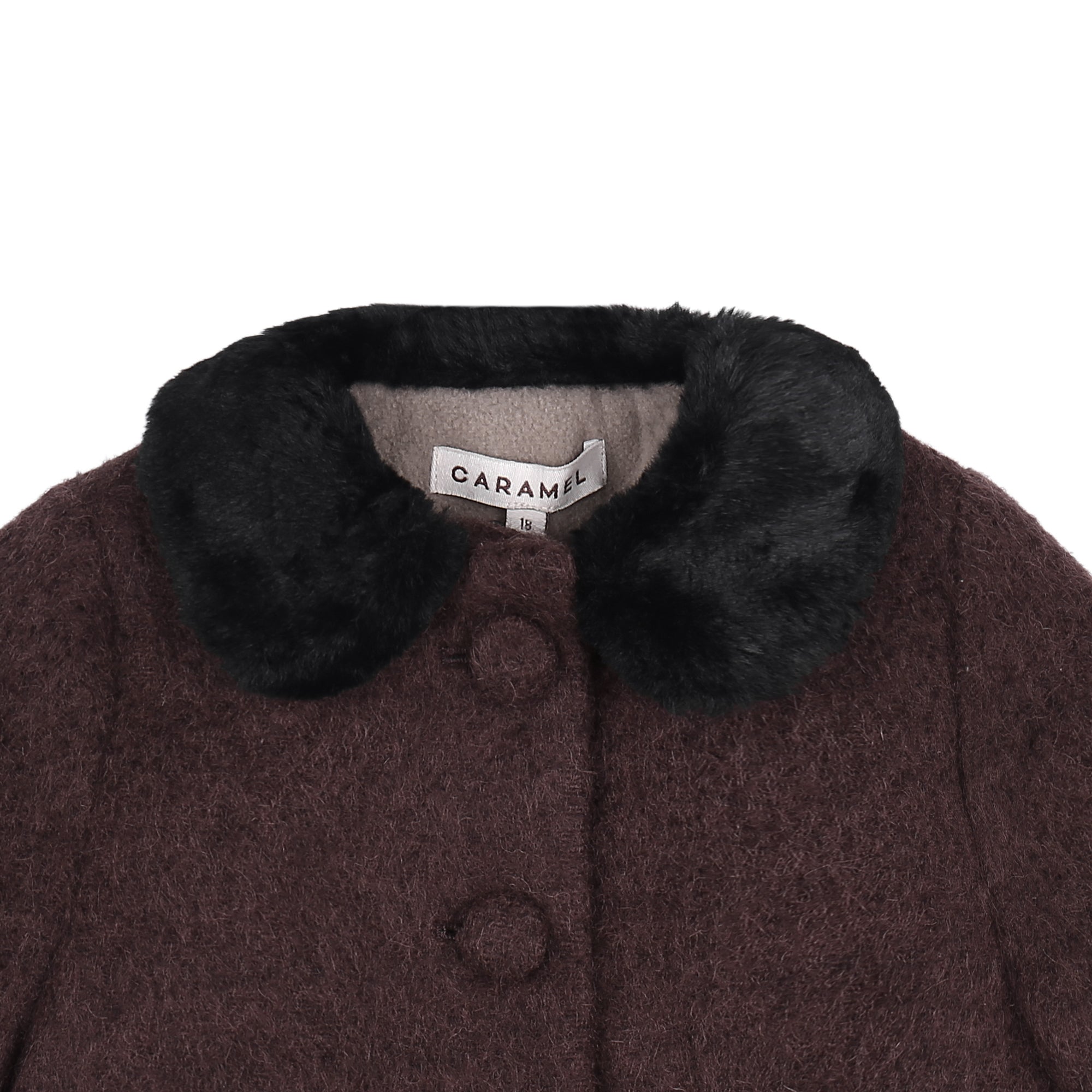 Baby Plum Brown Woven Coat