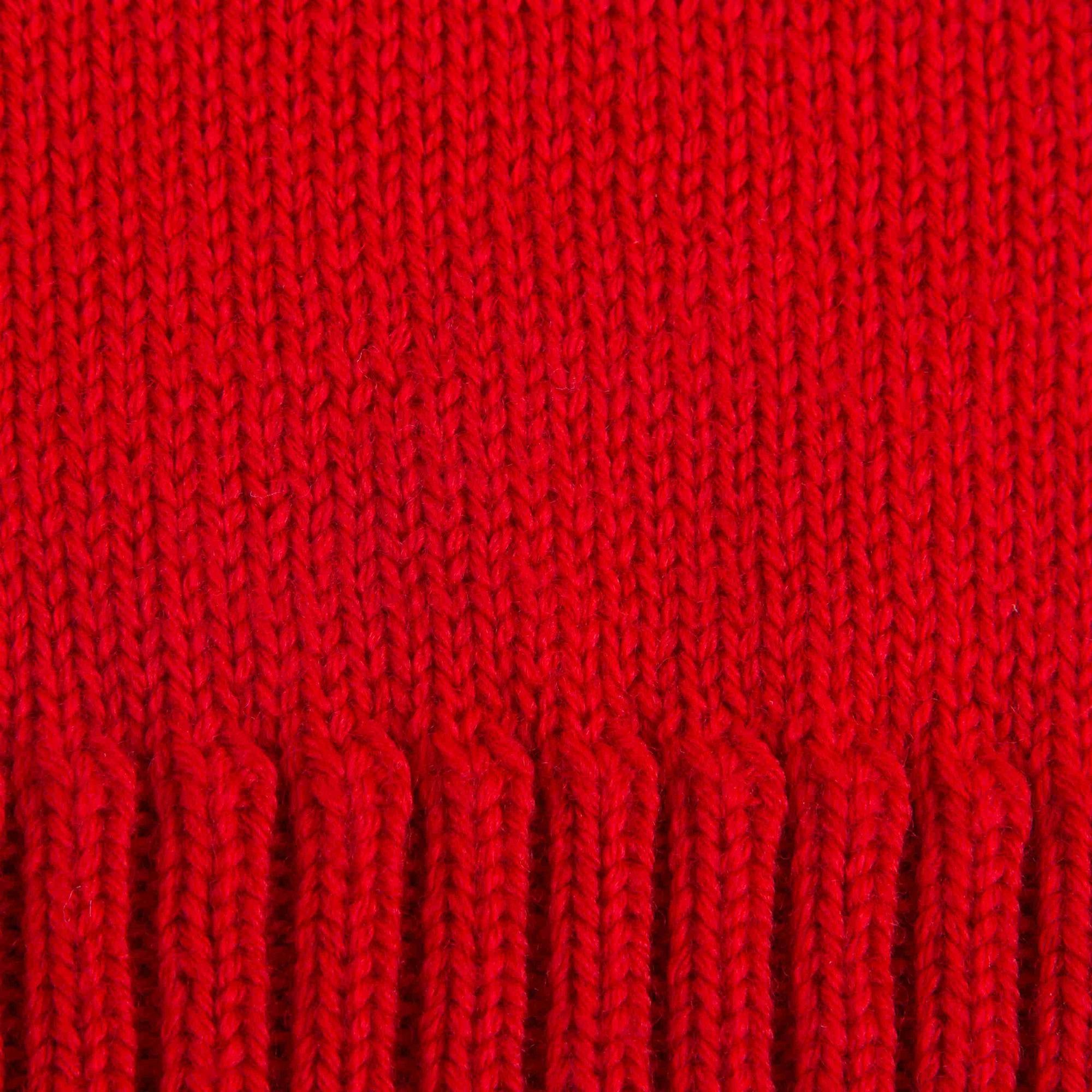 Girls Red Wool Scarf With Bow