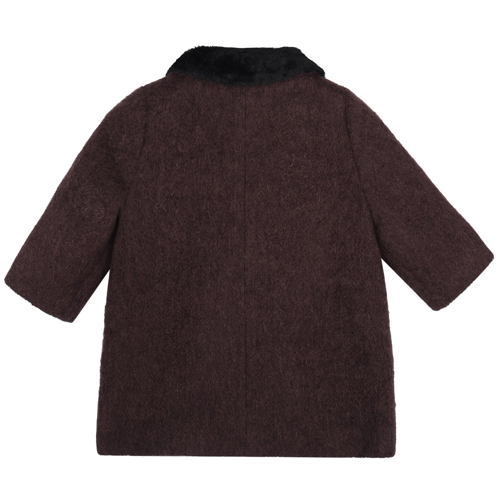 Baby Plum Brown Woven Coat