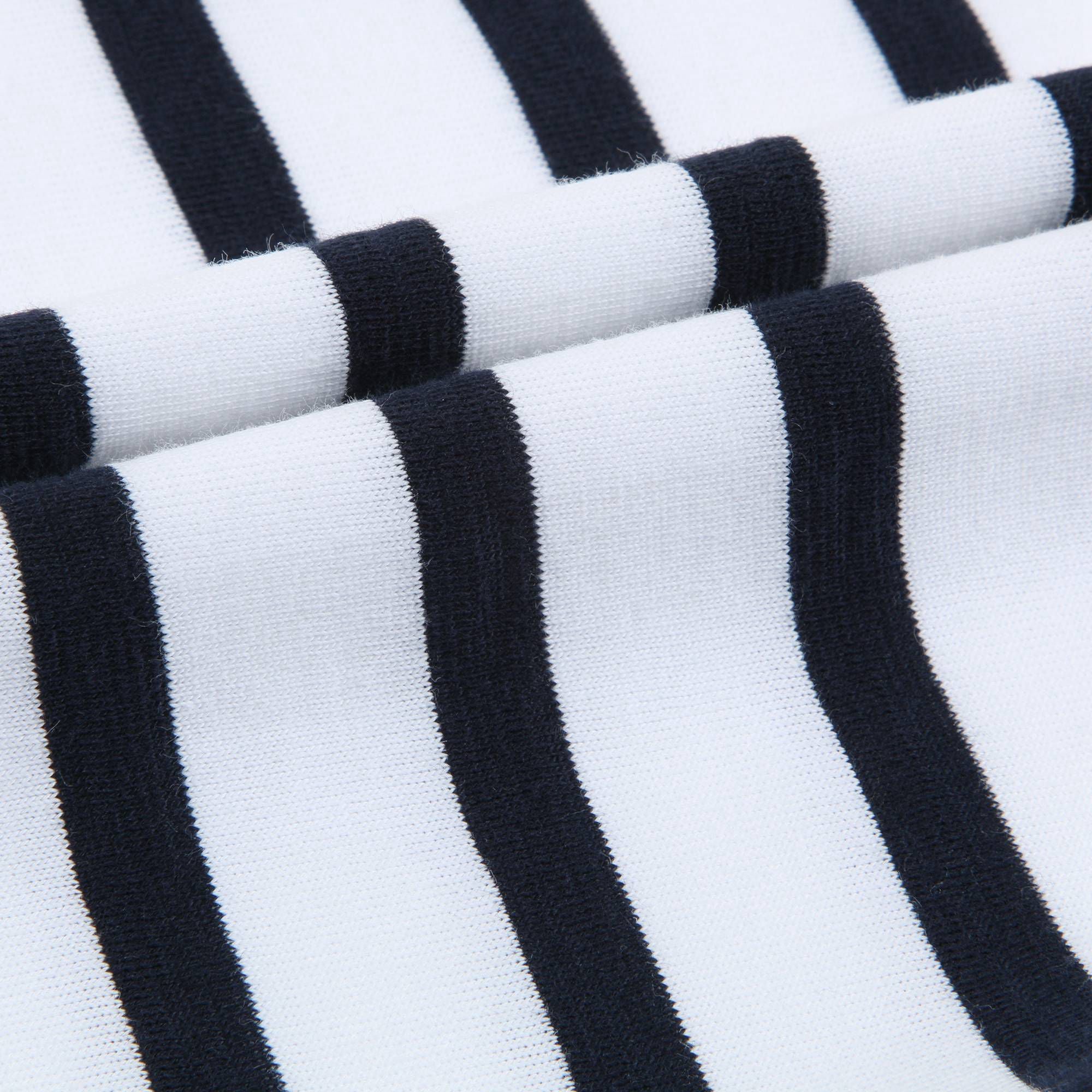 Boys White  &   Black  Striped   Cotton  T-Shirt