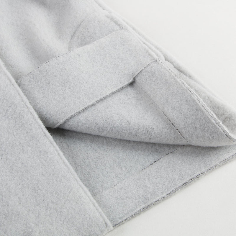 Girls Grey Bow Trims Collar  Wool Coat