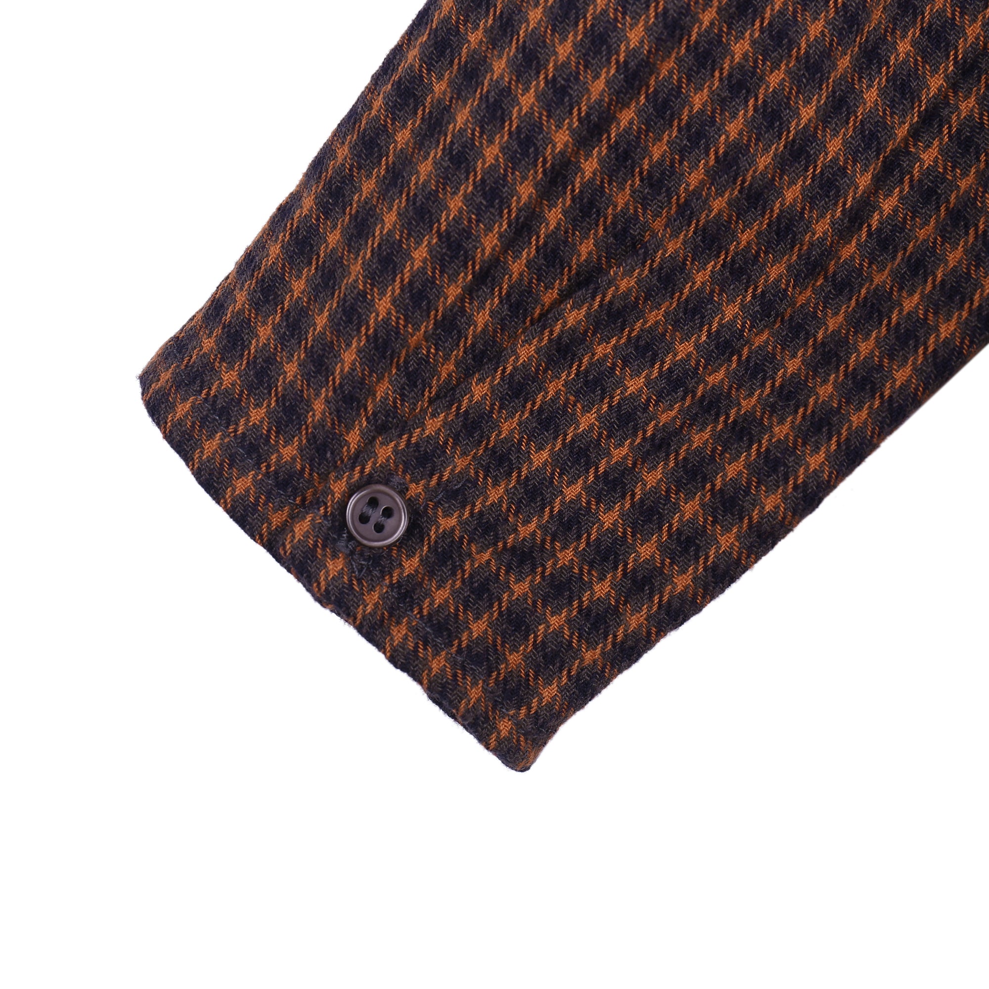 Boys Orange Check Cotton Shirt