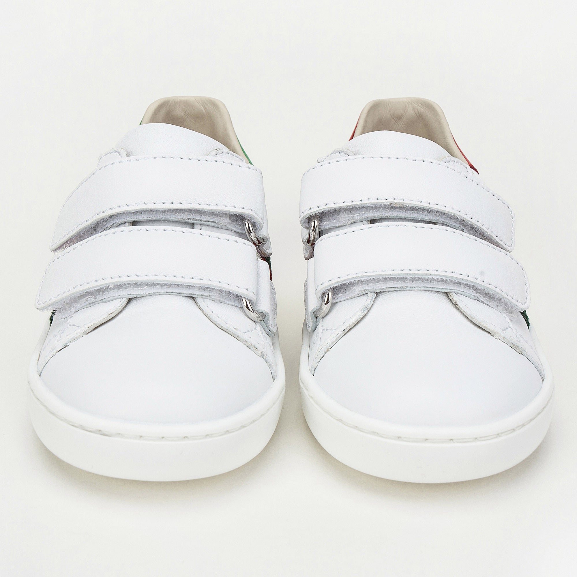 Baby White Velcro Leather Board Shoes