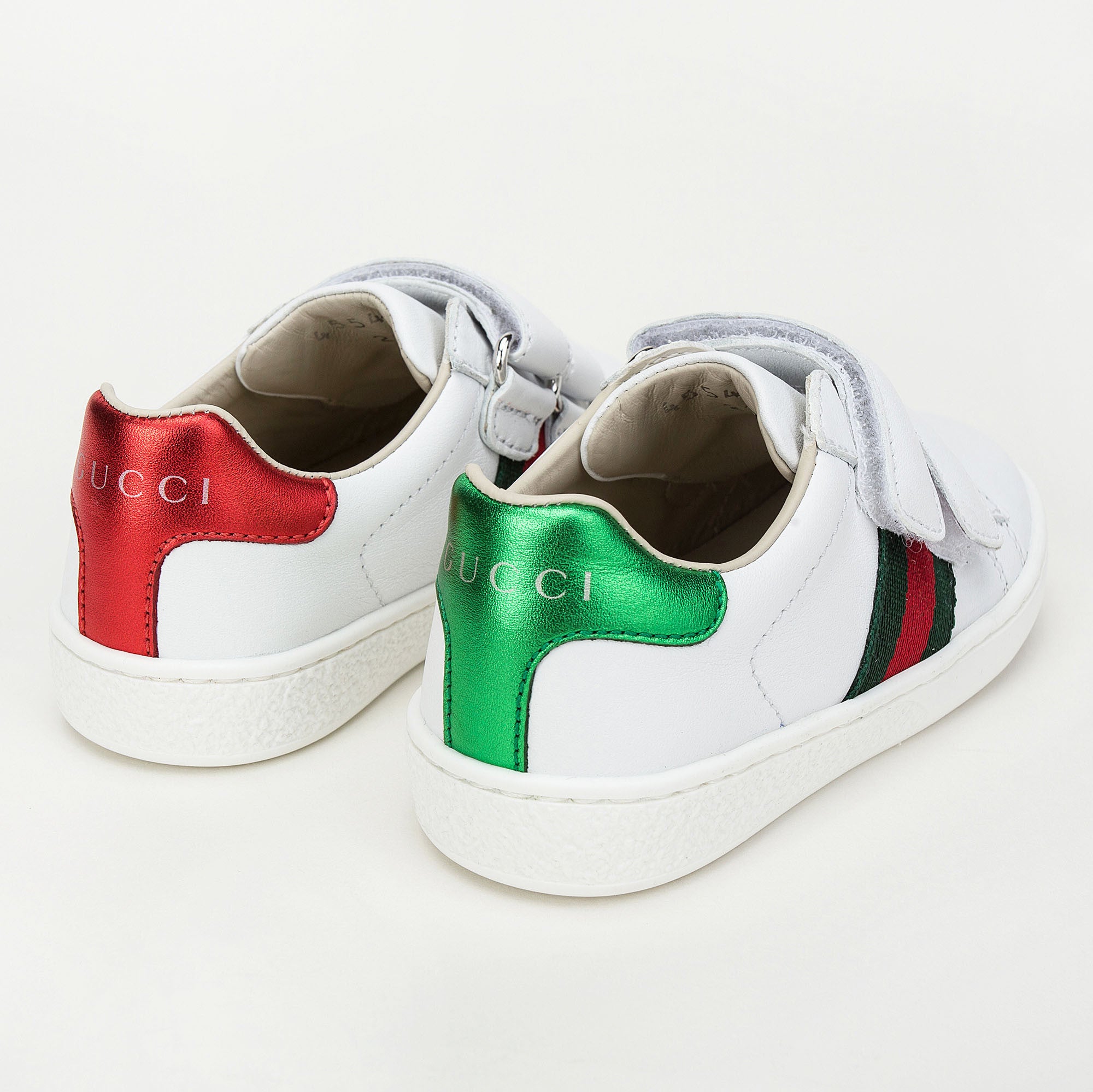 Baby White Velcro Leather Board Shoes