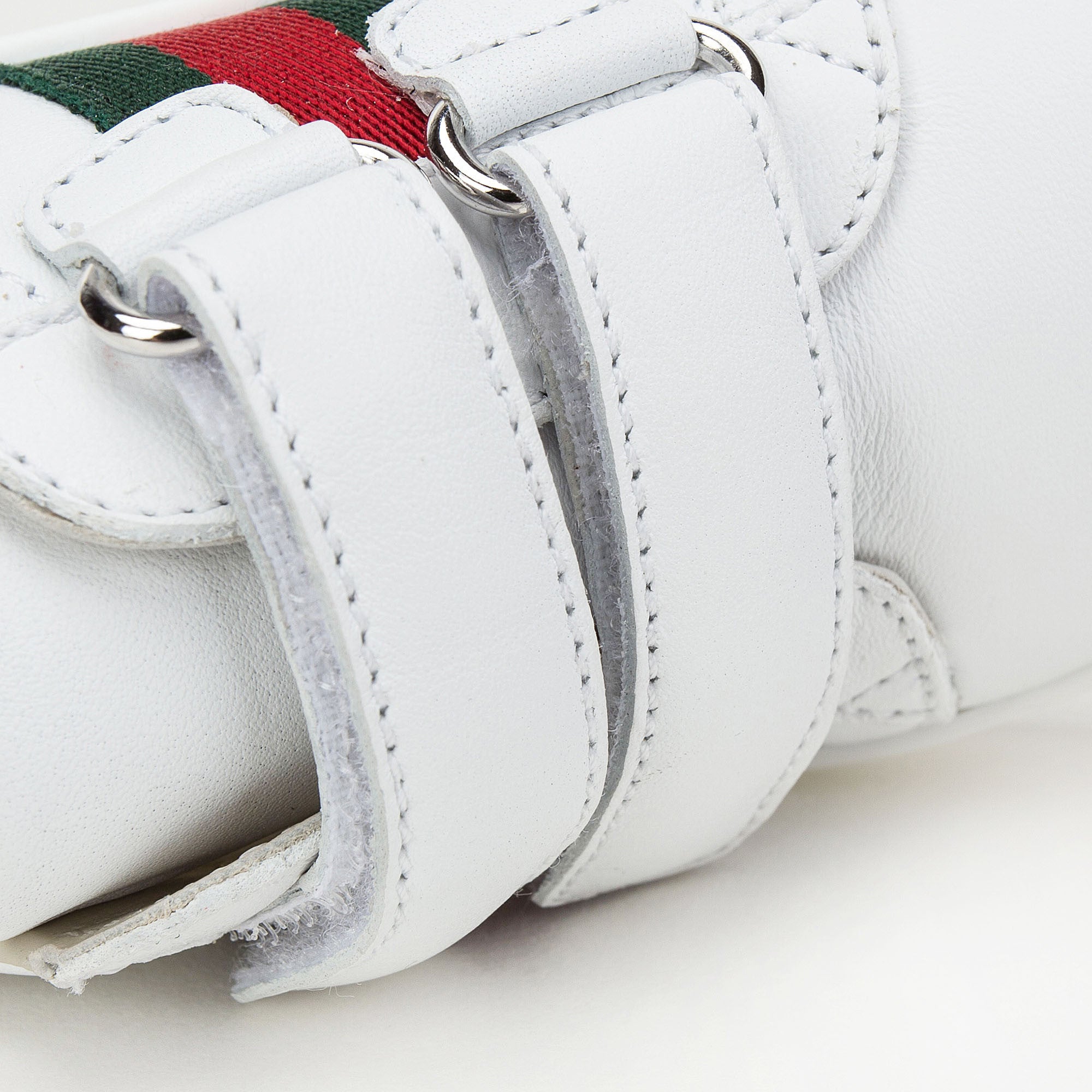 Baby White Velcro Leather Board Shoes
