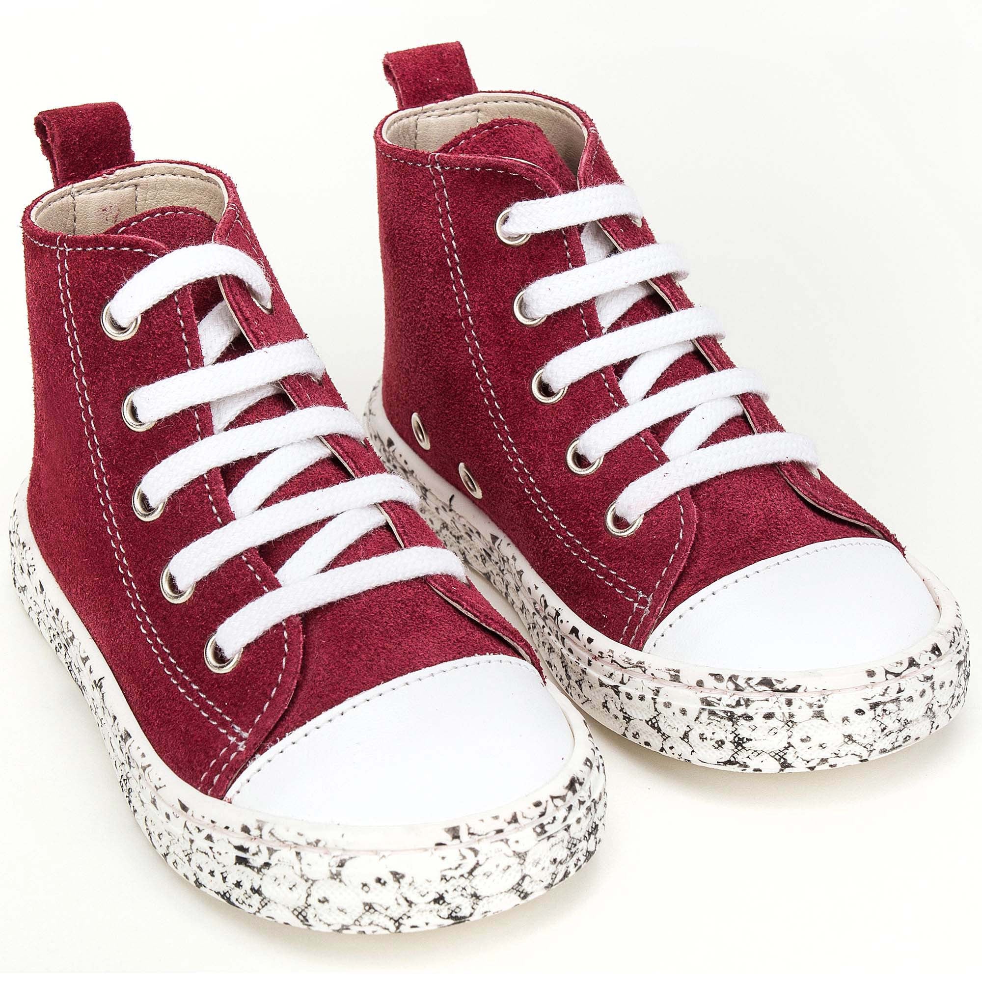 Girls Red High Top Mooring Rope Shoes