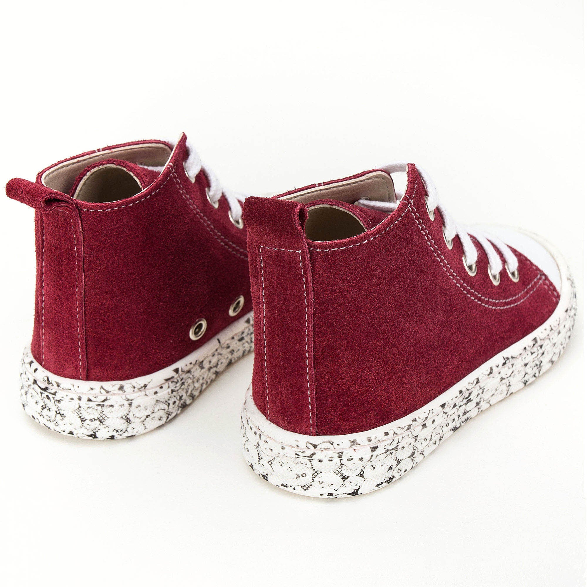 Girls Red High Top Mooring Rope Shoes