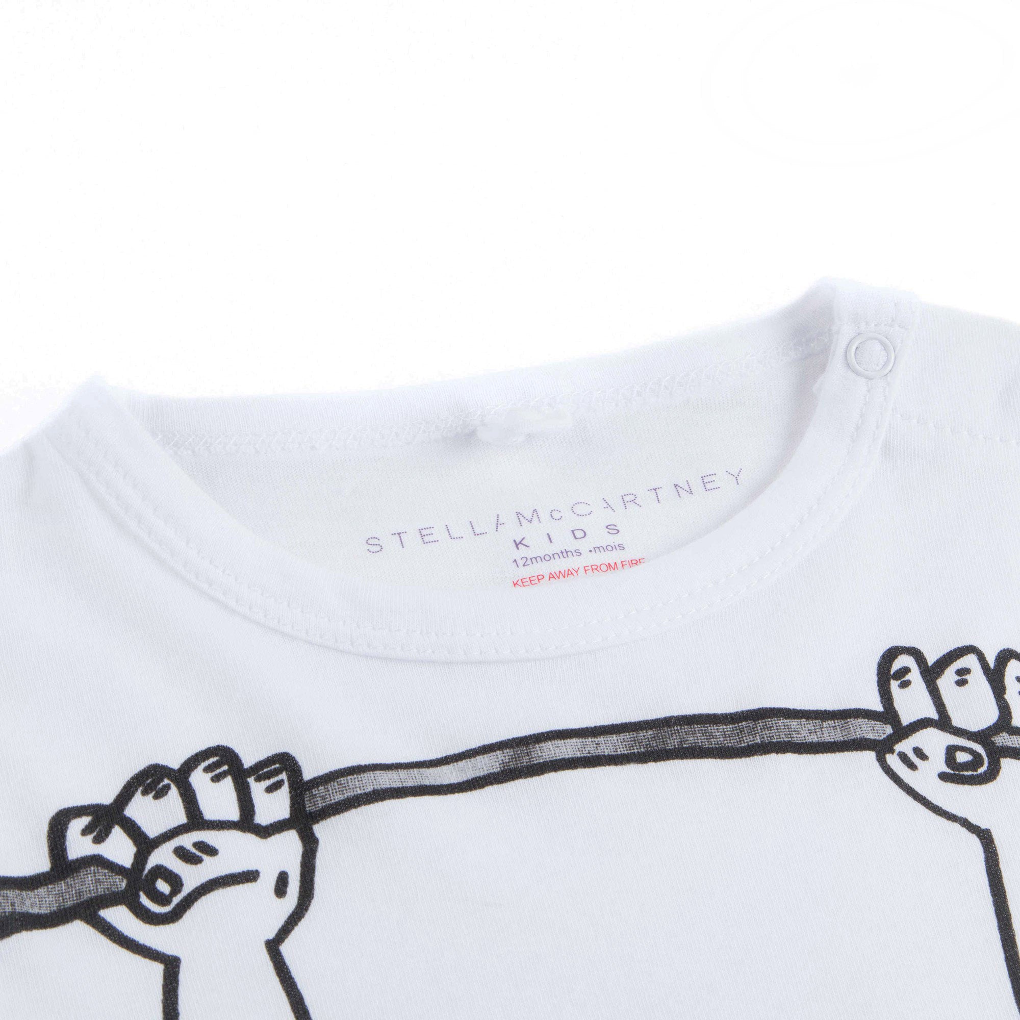 Baby Boys White Fancy Printed 'Barley' Cotton T-Shirt