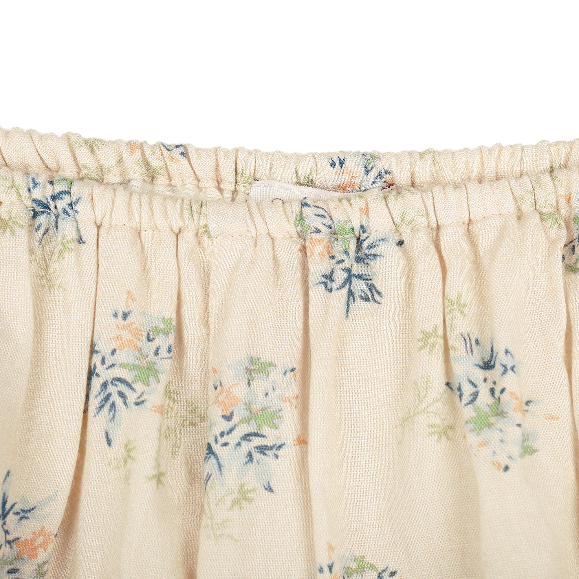Girls Ivory Flowers Printed Bloomer