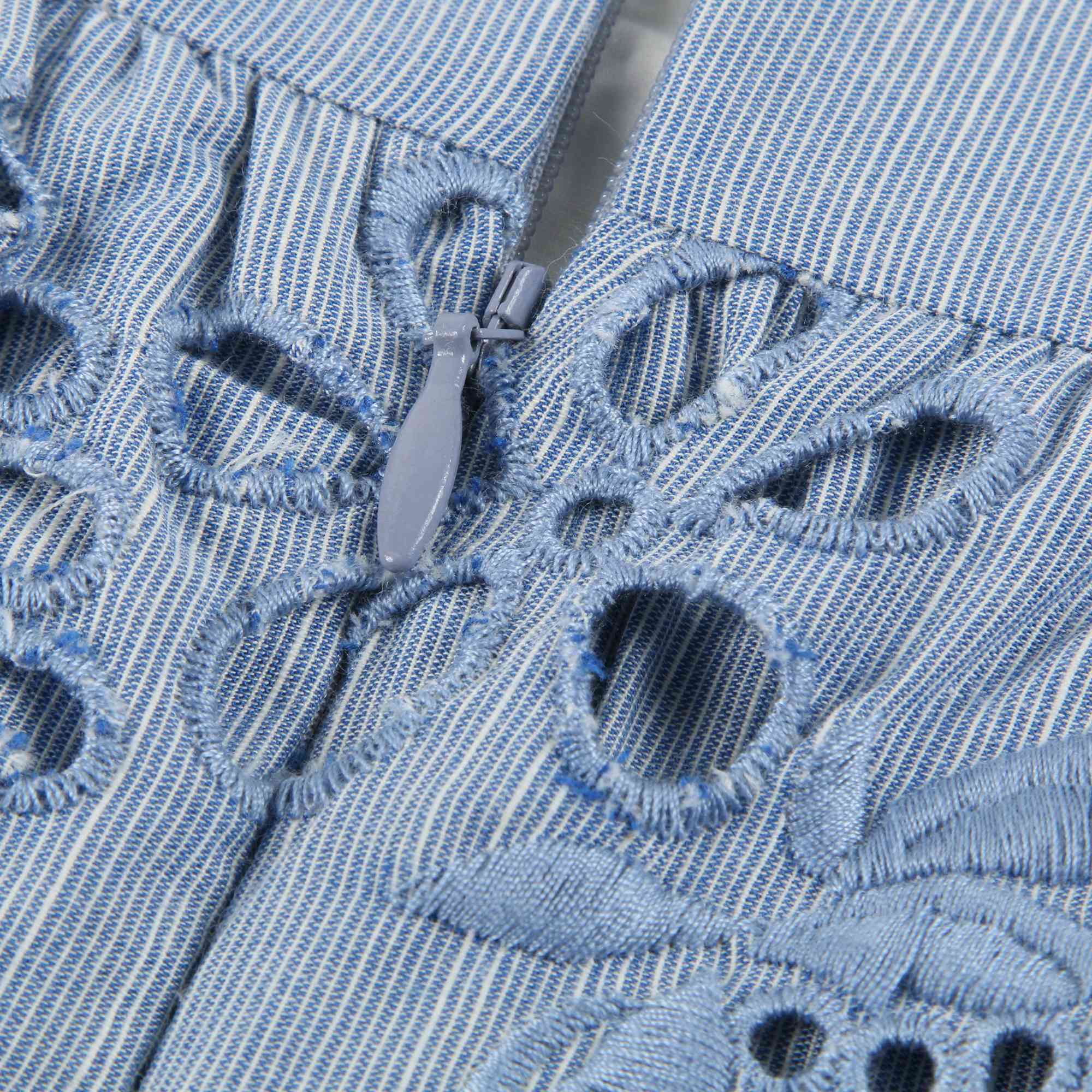 Girls Denim Blue Cotton Dress