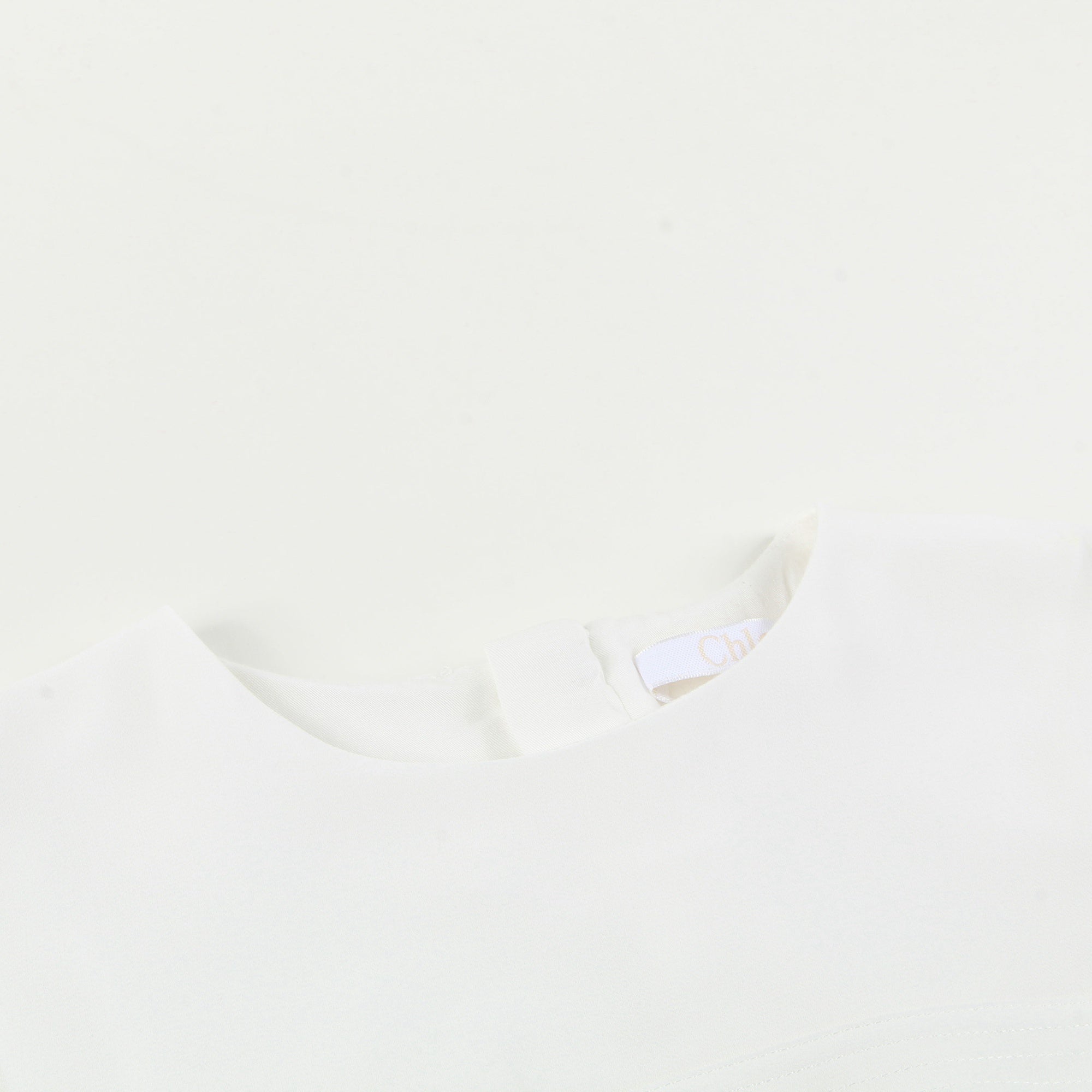 Girls White & Black Polyester Dress