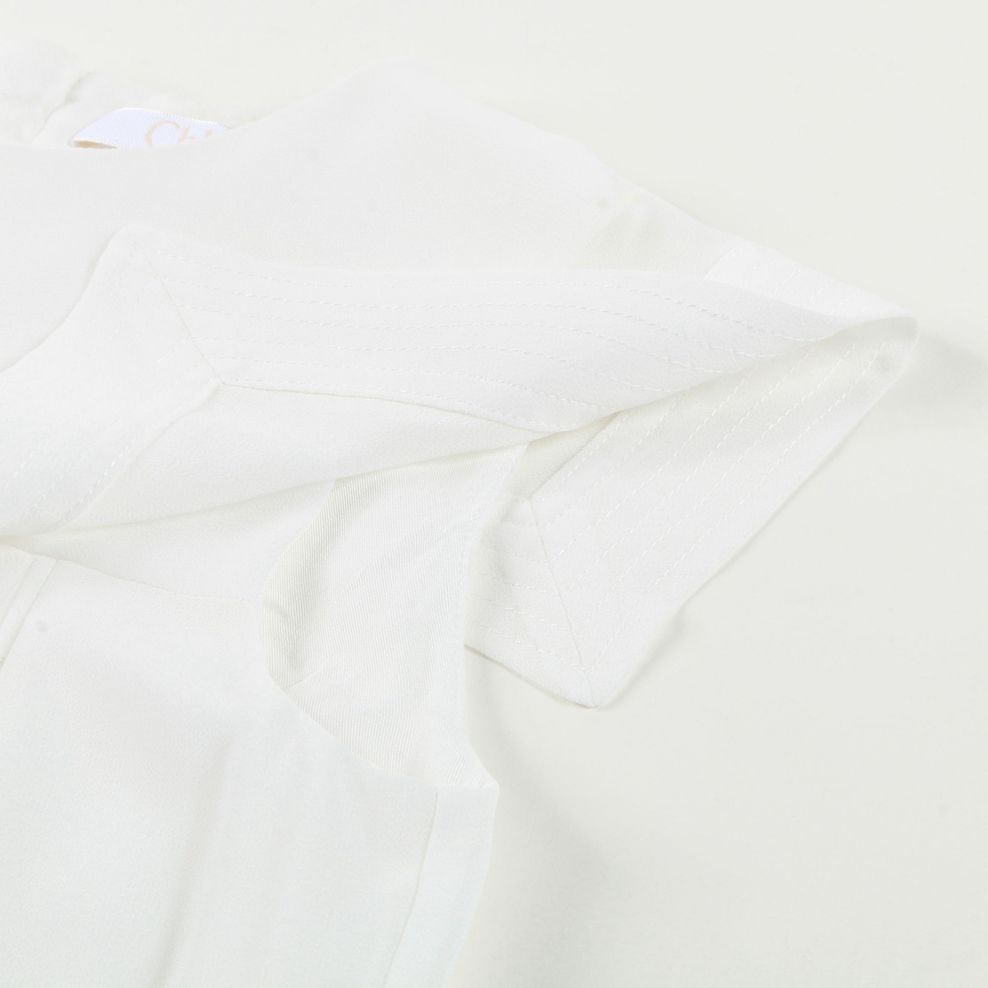 Girls White & Black Polyester Dress