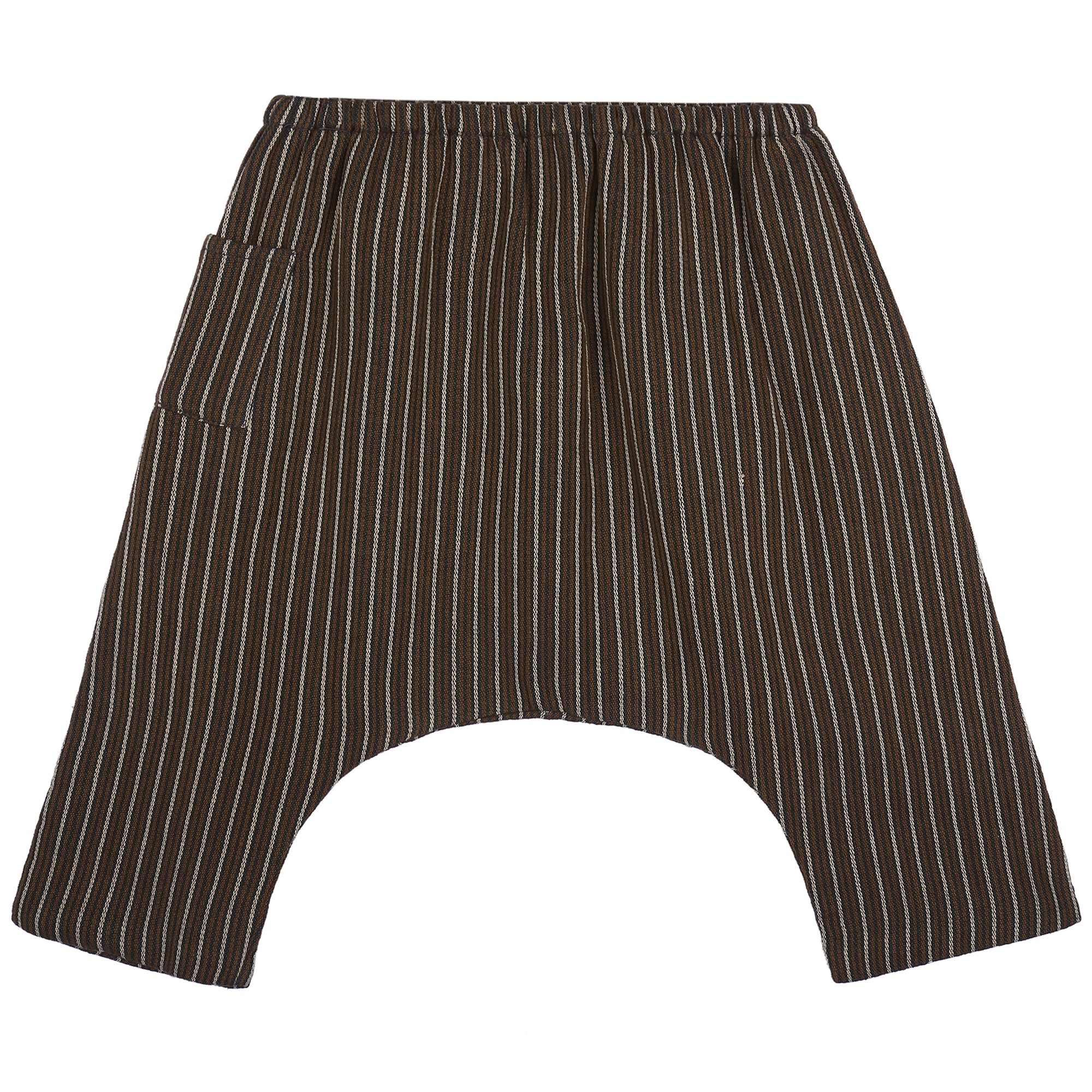 Baby Boys Brown & Green Striped Trousers