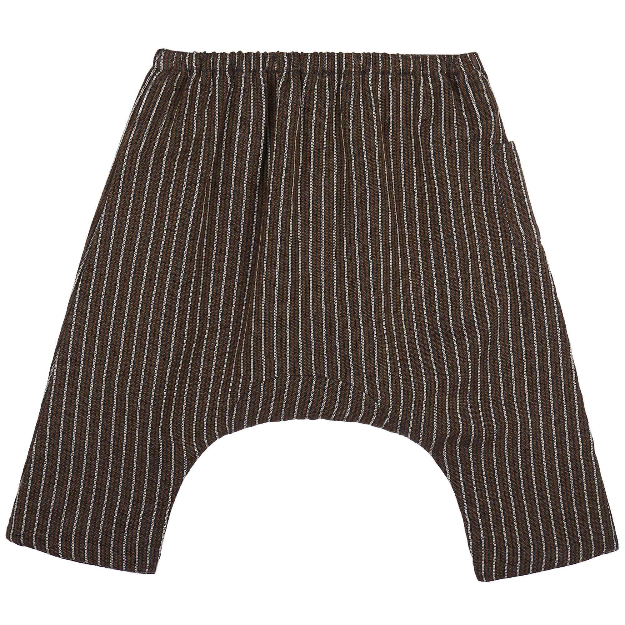 Baby Boys Brown & Green Striped Trousers