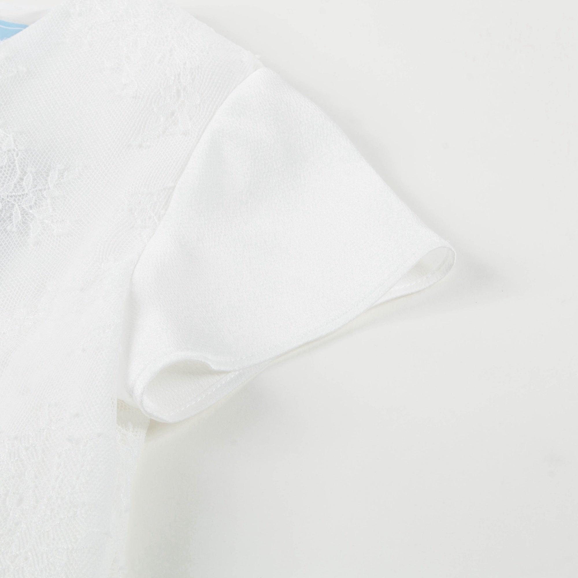 Girls White Lace T-shirt