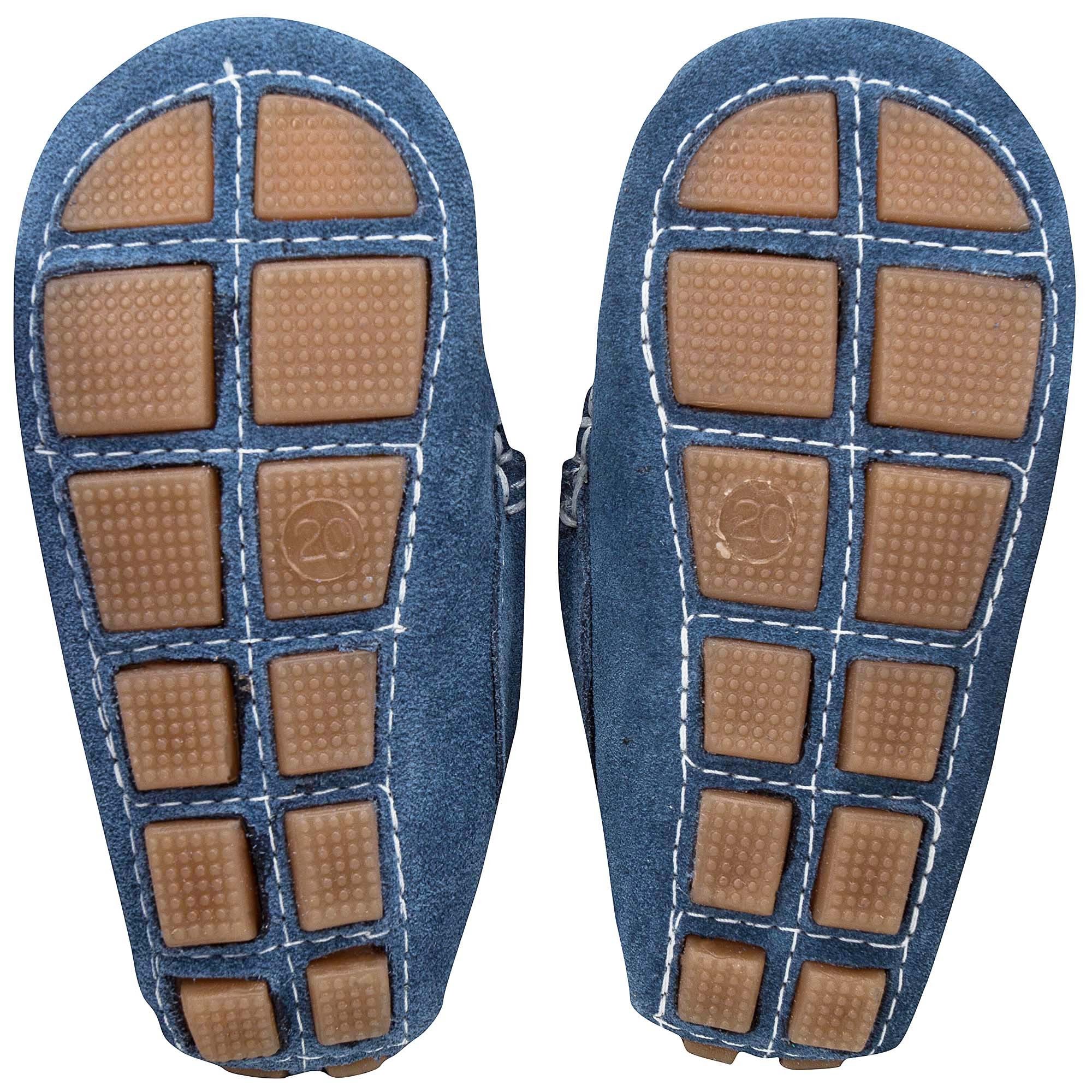 Boys & Girls Blue Royal  Suede Leather Tasselled Loafers
