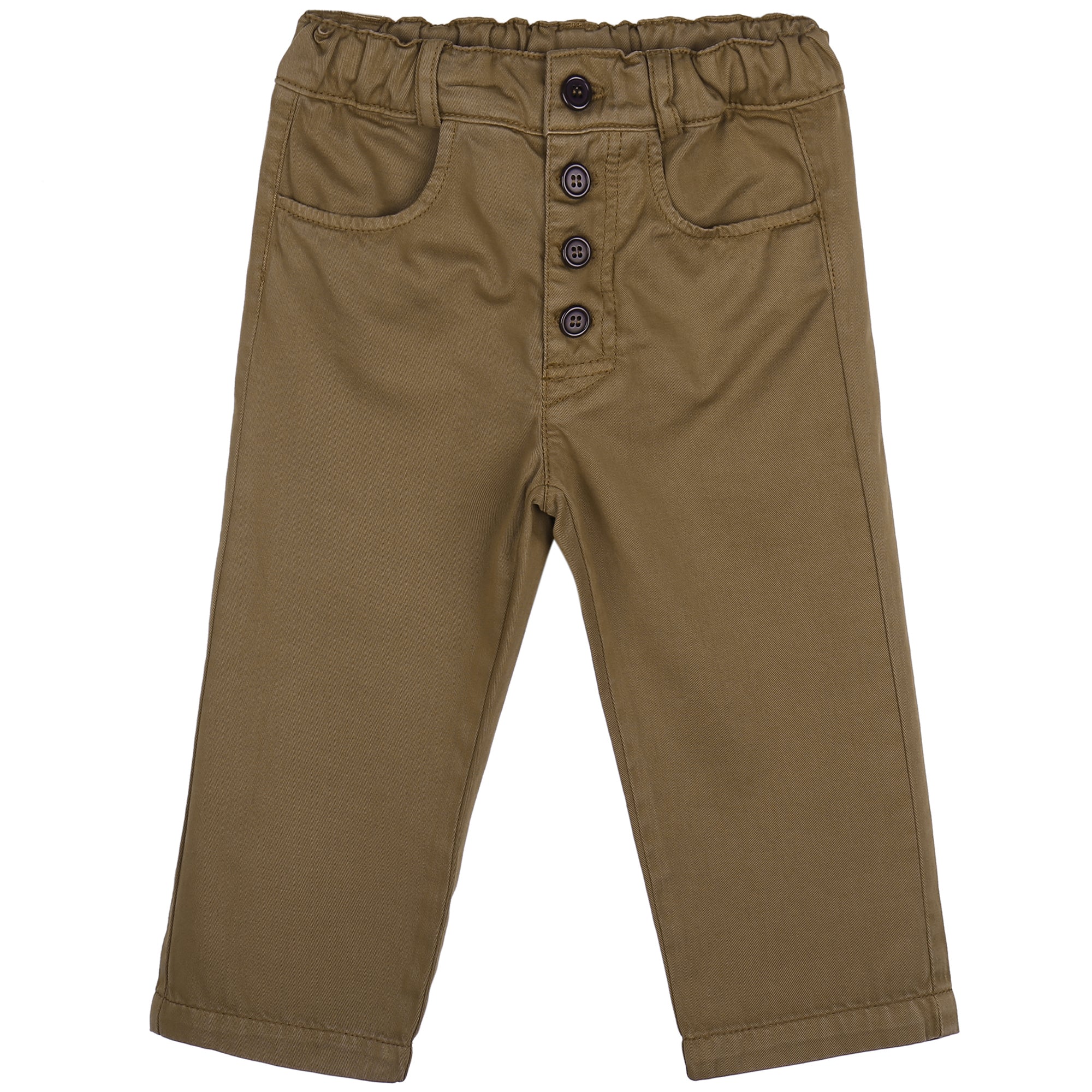 Boys Light Brown Woven Trousers