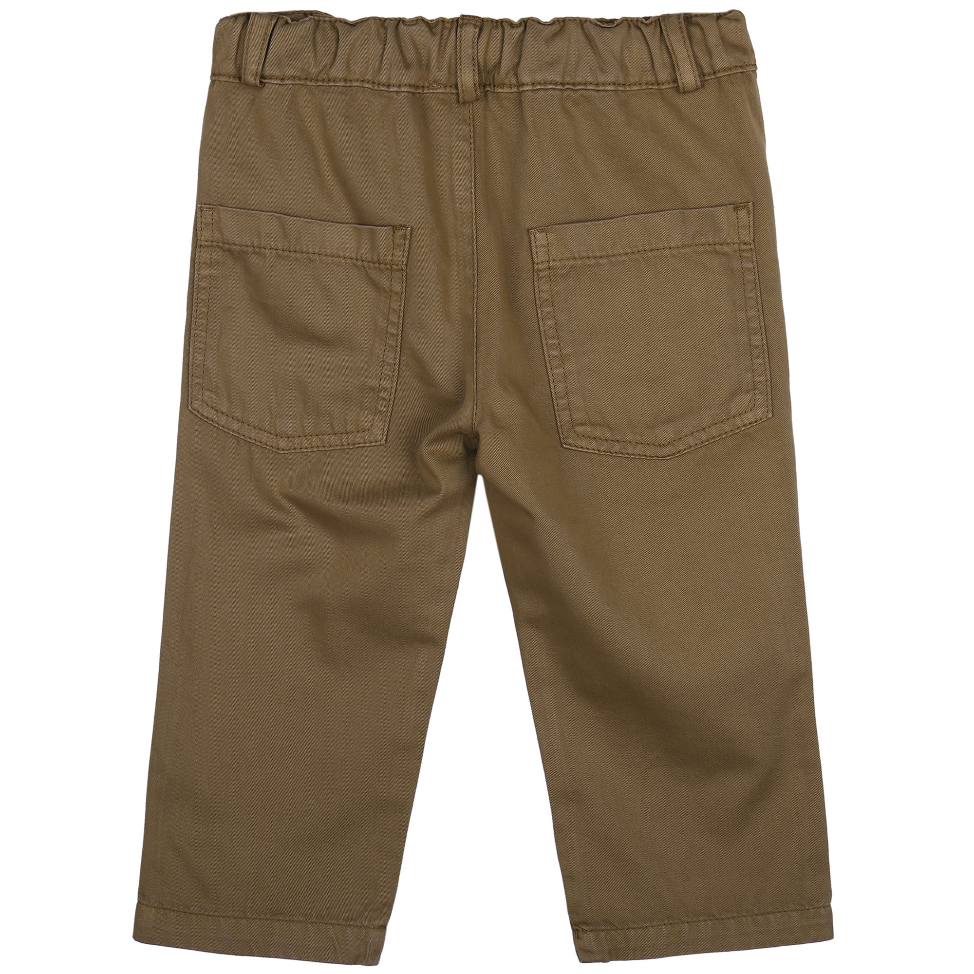 Boys Light Brown Woven Trousers