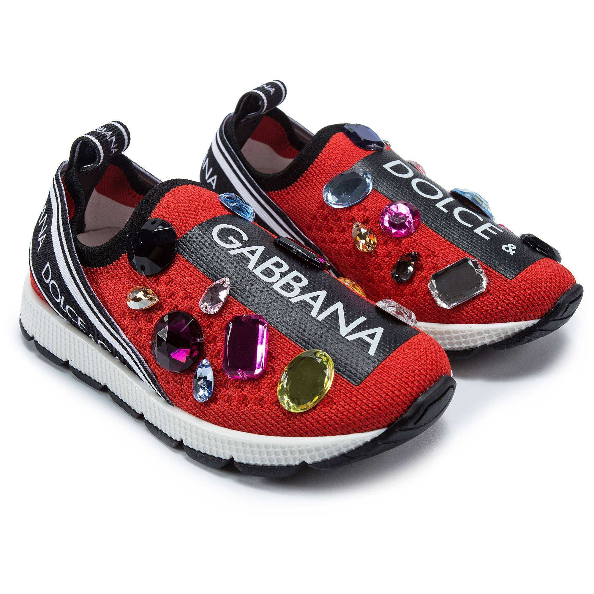 Girls Red & Multicolor Shoes
