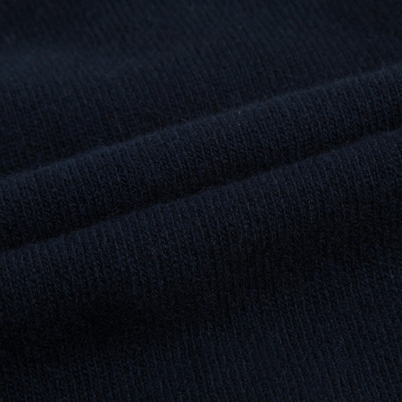 Girls Navy Blue Wool Cardigan With Silver Bow Trims