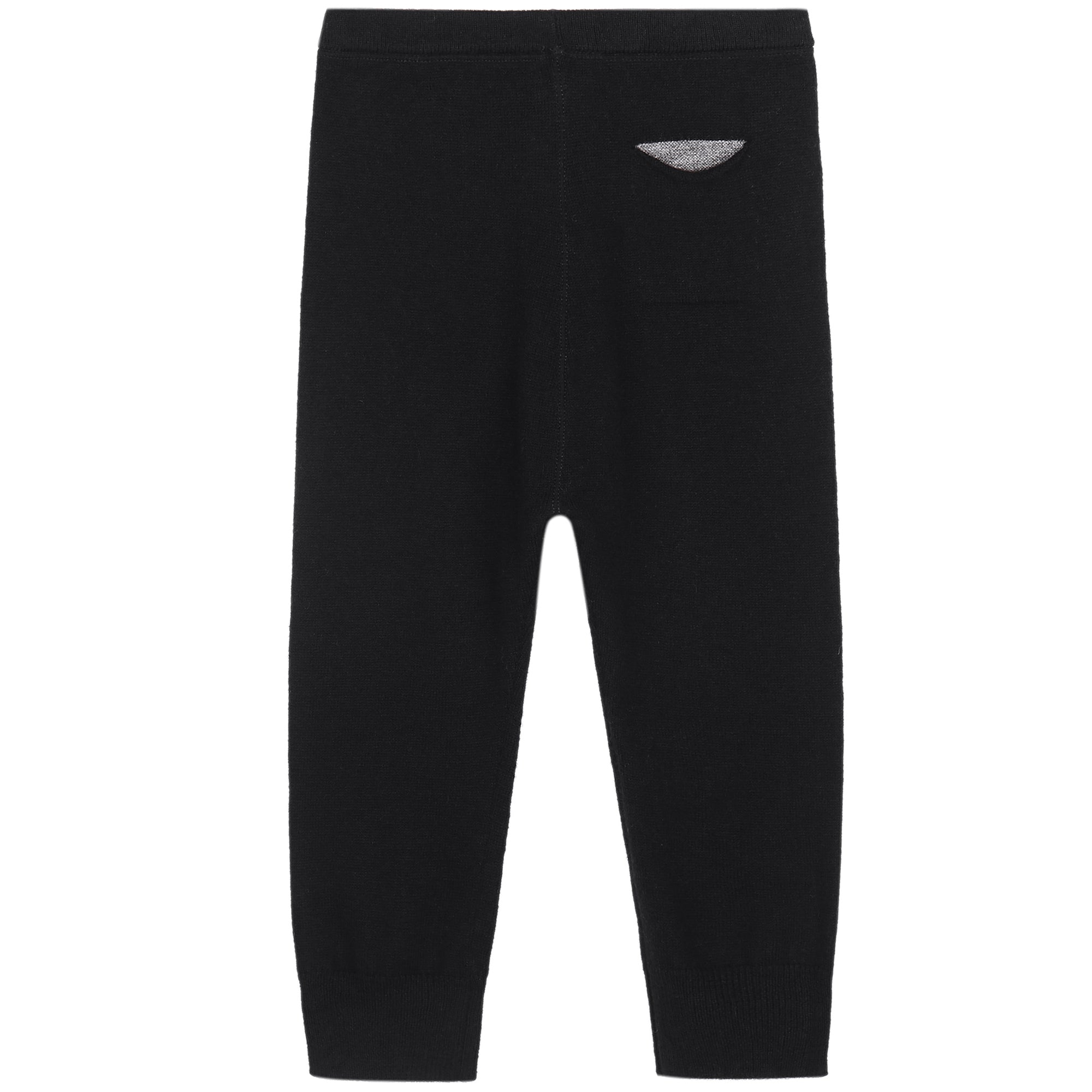 Baby Black Merino Wool Knitted Legging