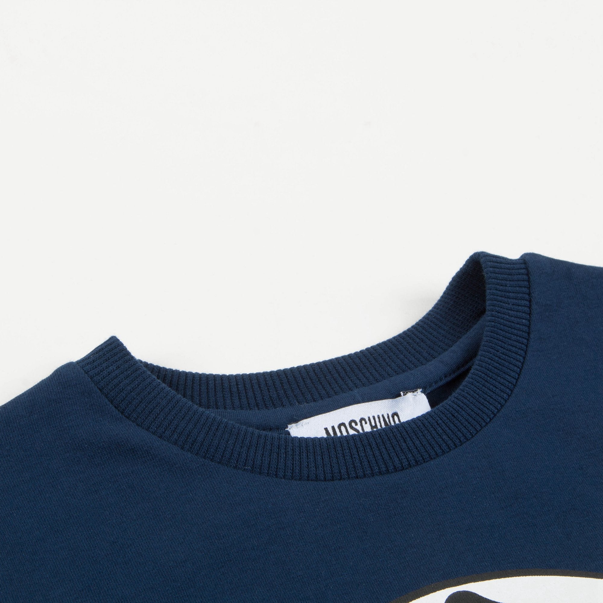 Girls Navy Blue Cotton Teddy Bear T-Shirt