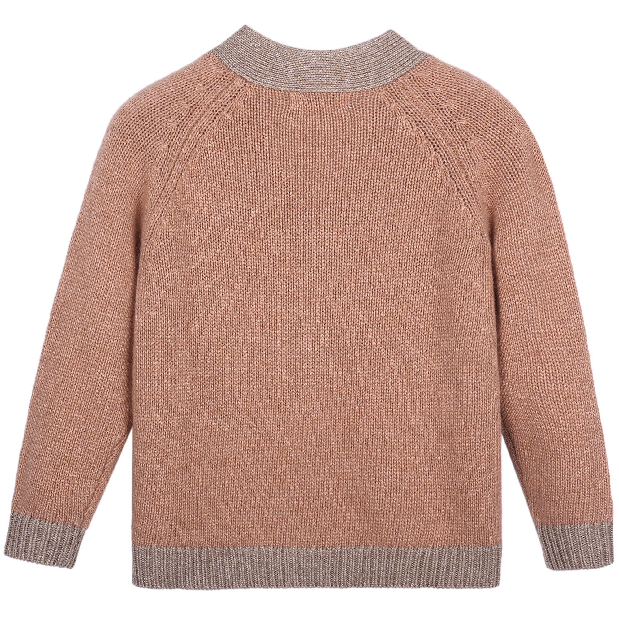 Girls Light Orange Knitted Cardigan