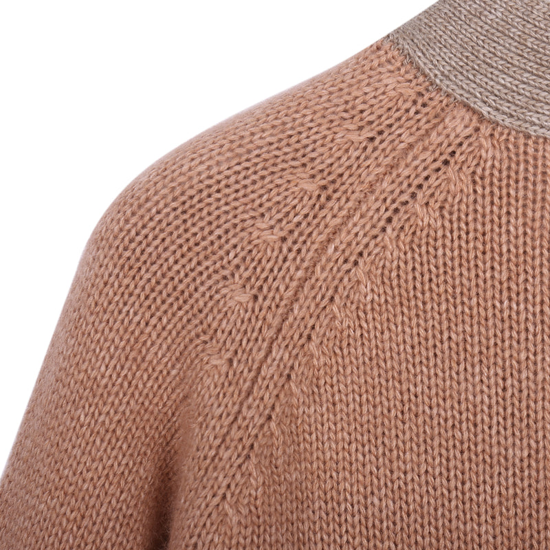 Girls Light Orange Knitted Cardigan