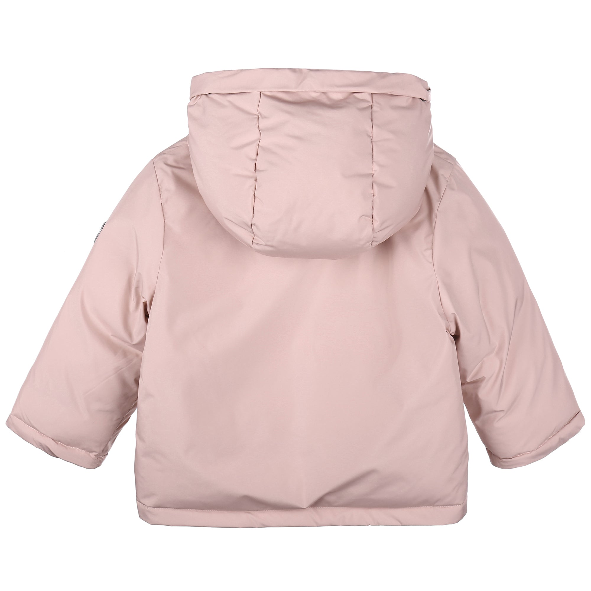女小童粉色带帽羽绒服