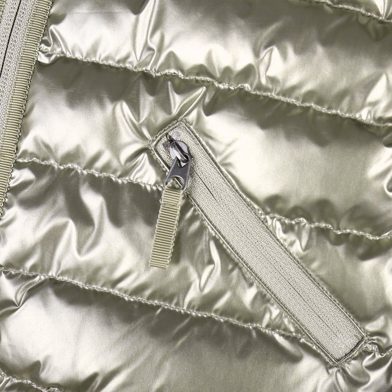 大童暗金色薄款羽绒服
