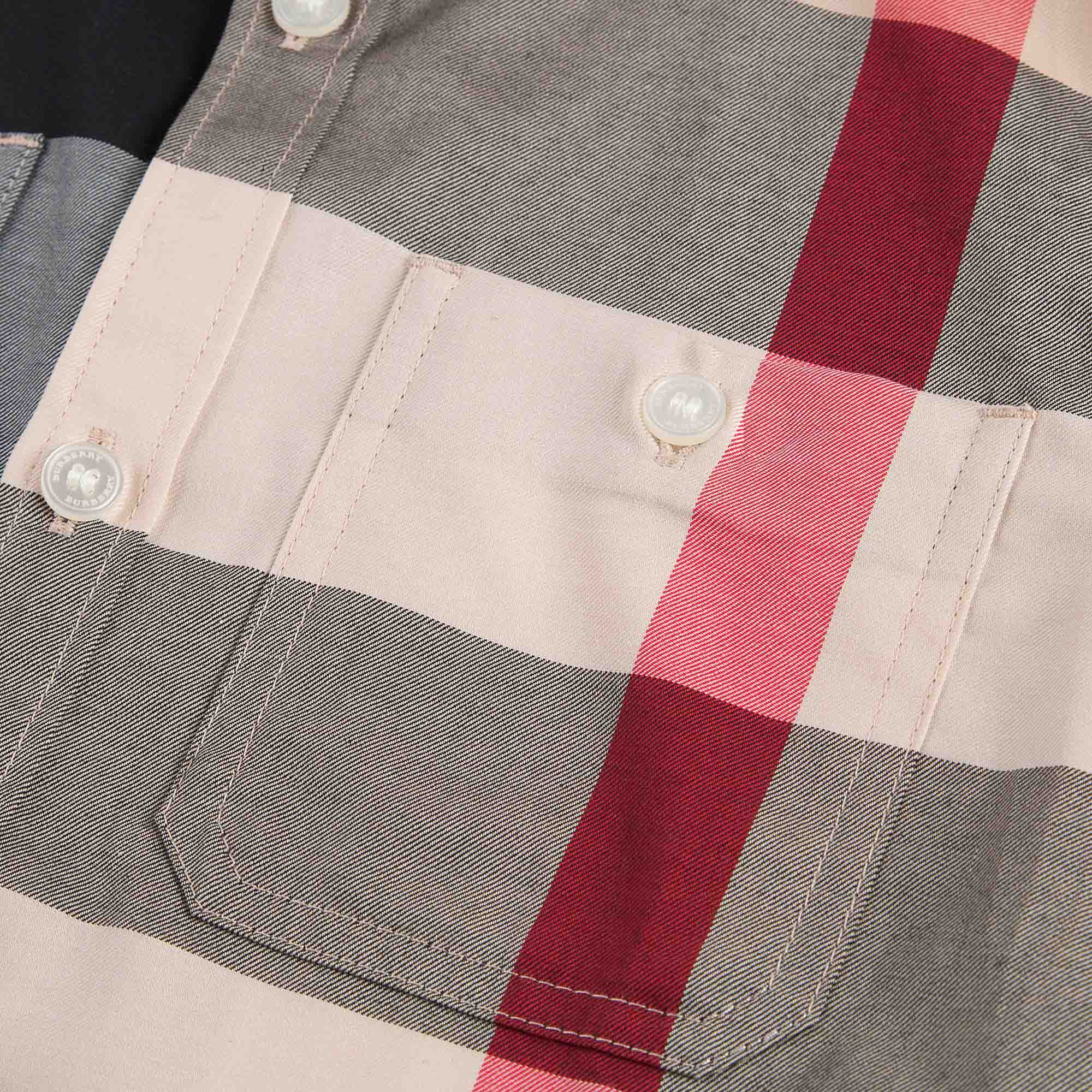 Boys Beige Check Shirt
