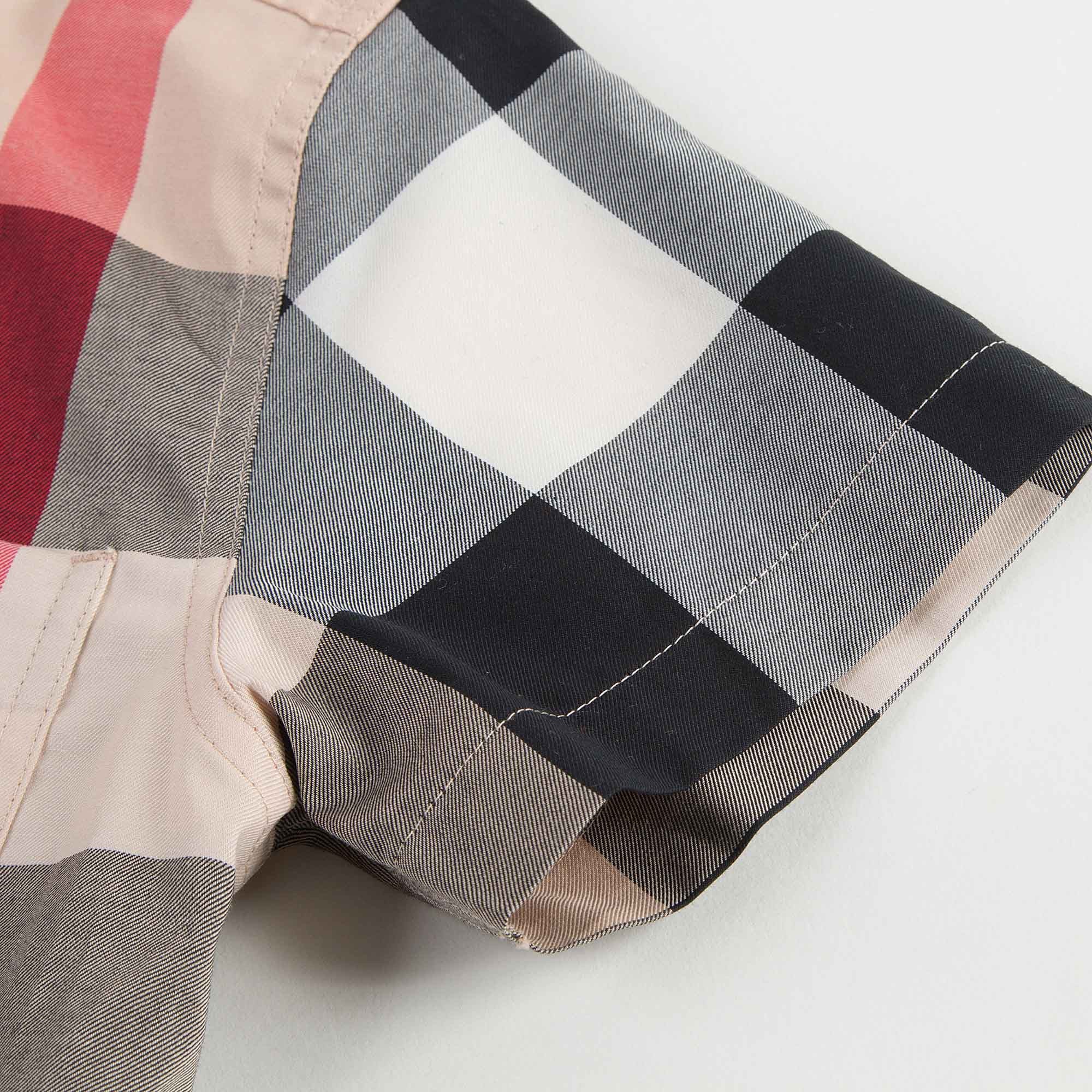 Boys Beige Check Shirt
