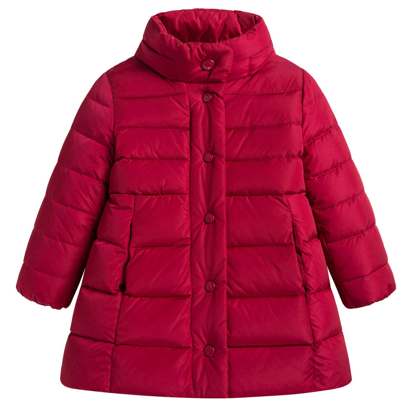 Girls Red 'New Neste" Down Padded Coat