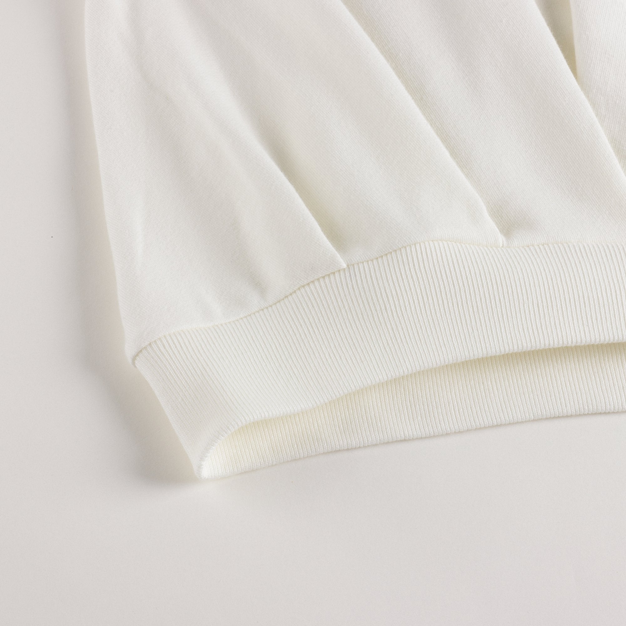 Girls White Cotton Sweatshirt