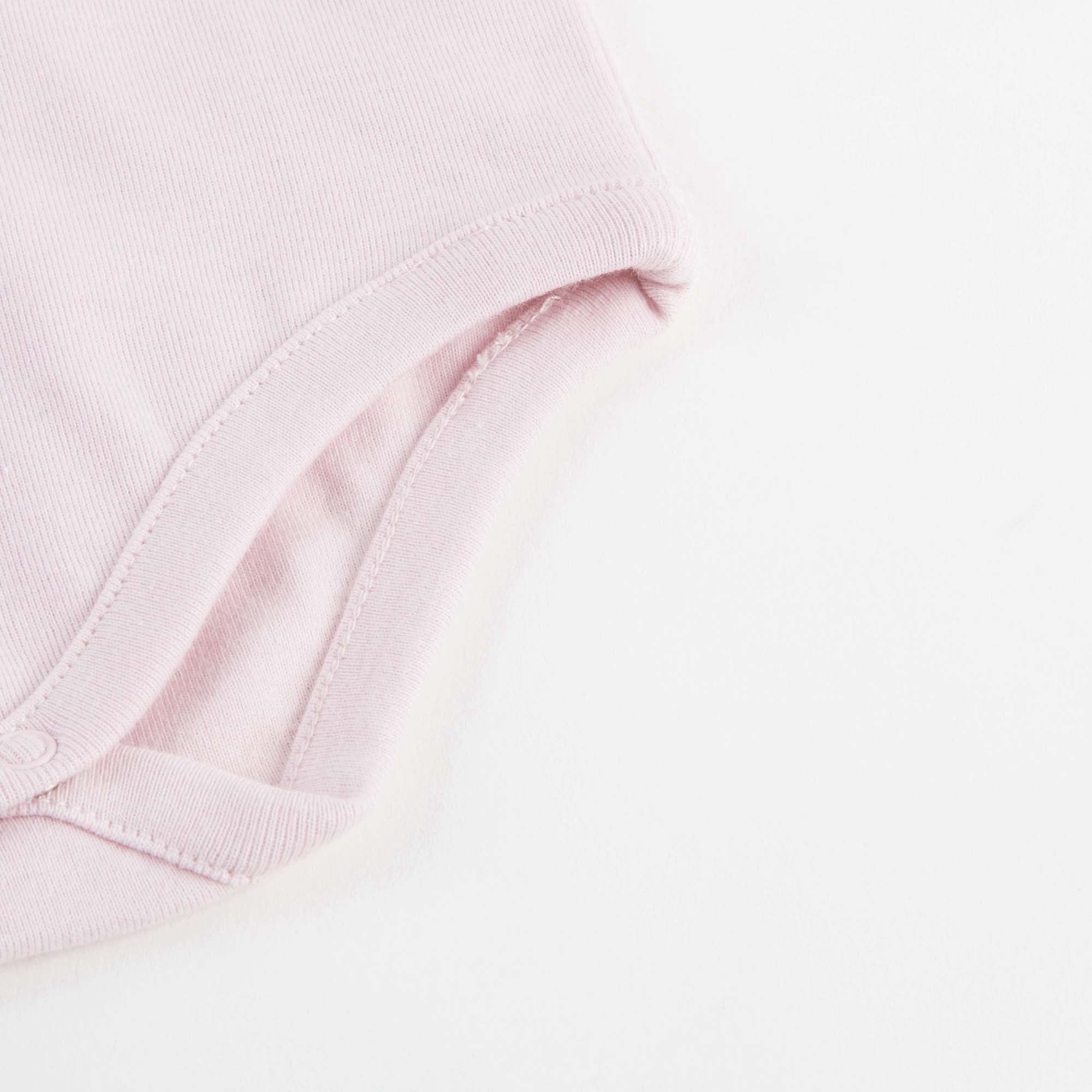 Baby Girls Pink Cotton Body With Check Collar