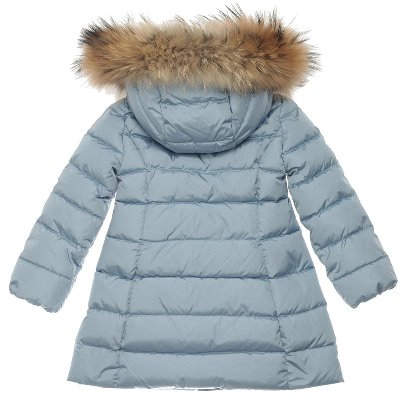 Baby Girls Sky Blue Plush Trims Hooded 'Neste'Jacket - CÉMAROSE | Children's Fashion Store - 2