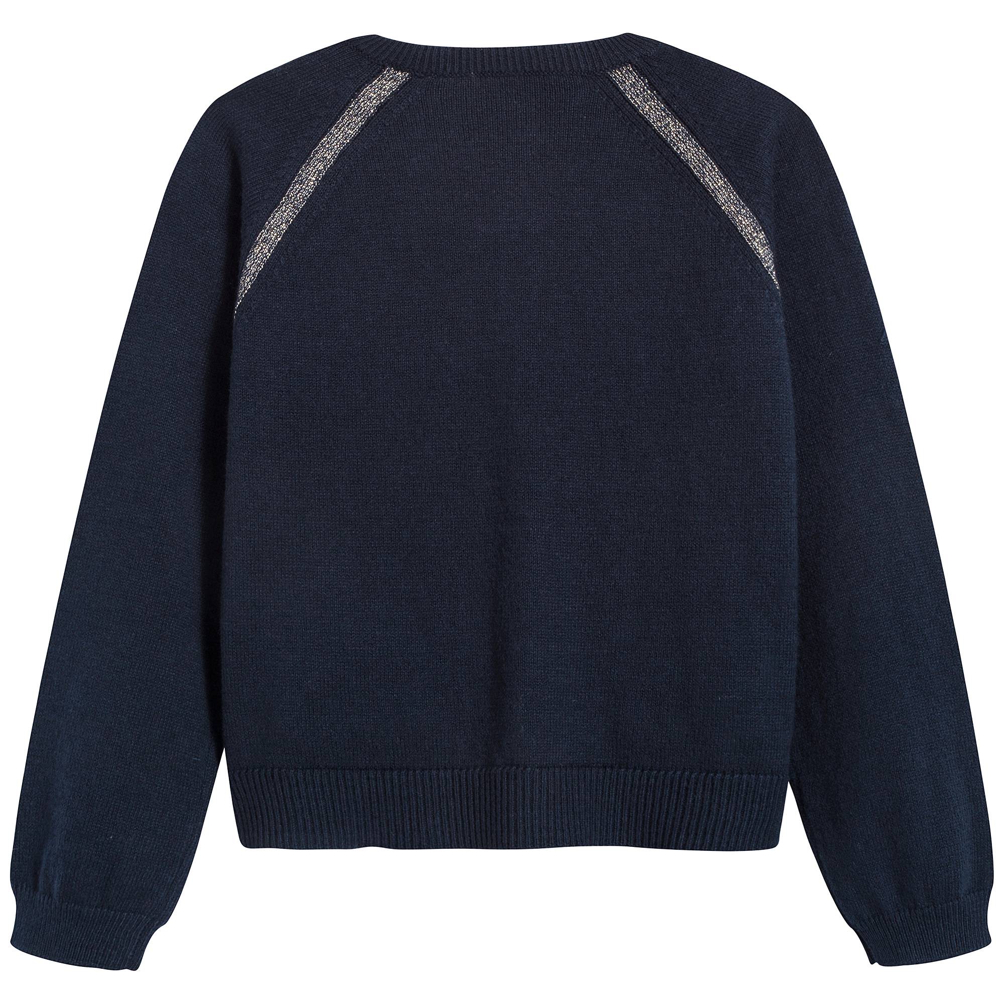 Baby Girls Marine Cotton Cardigan