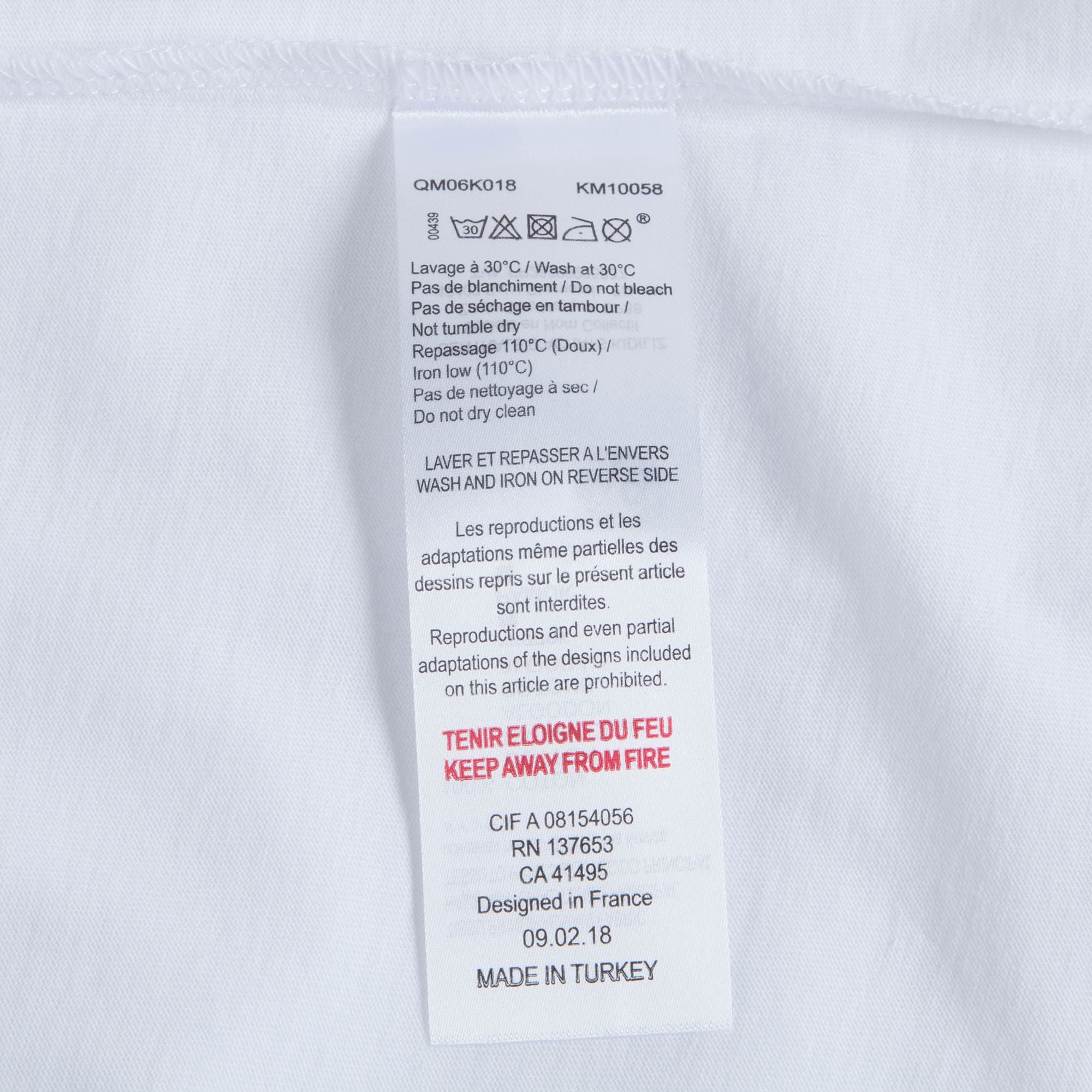 Girls White Tiger Cotton T-shirt