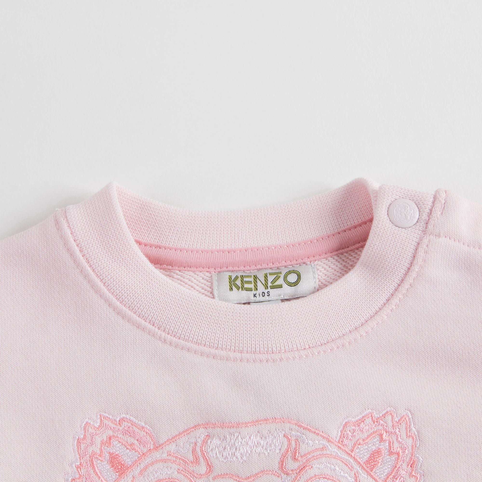 Baby Girls Light Pink Tiger Cotton Sweatshirt