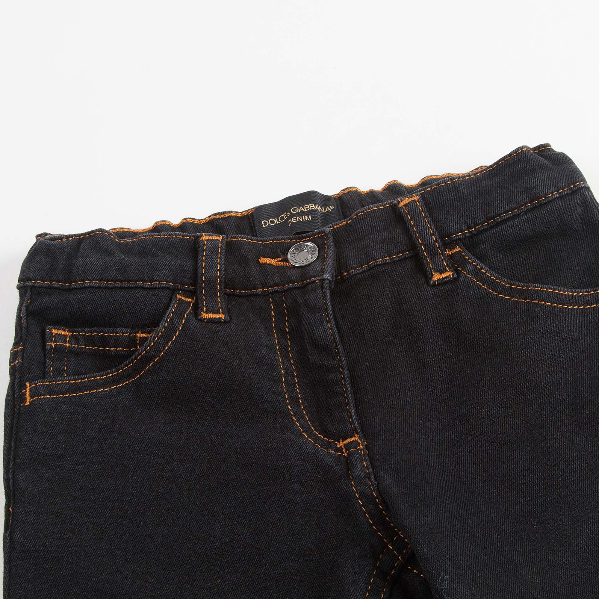 Girls Navy Blue Cotton Denim Jeans