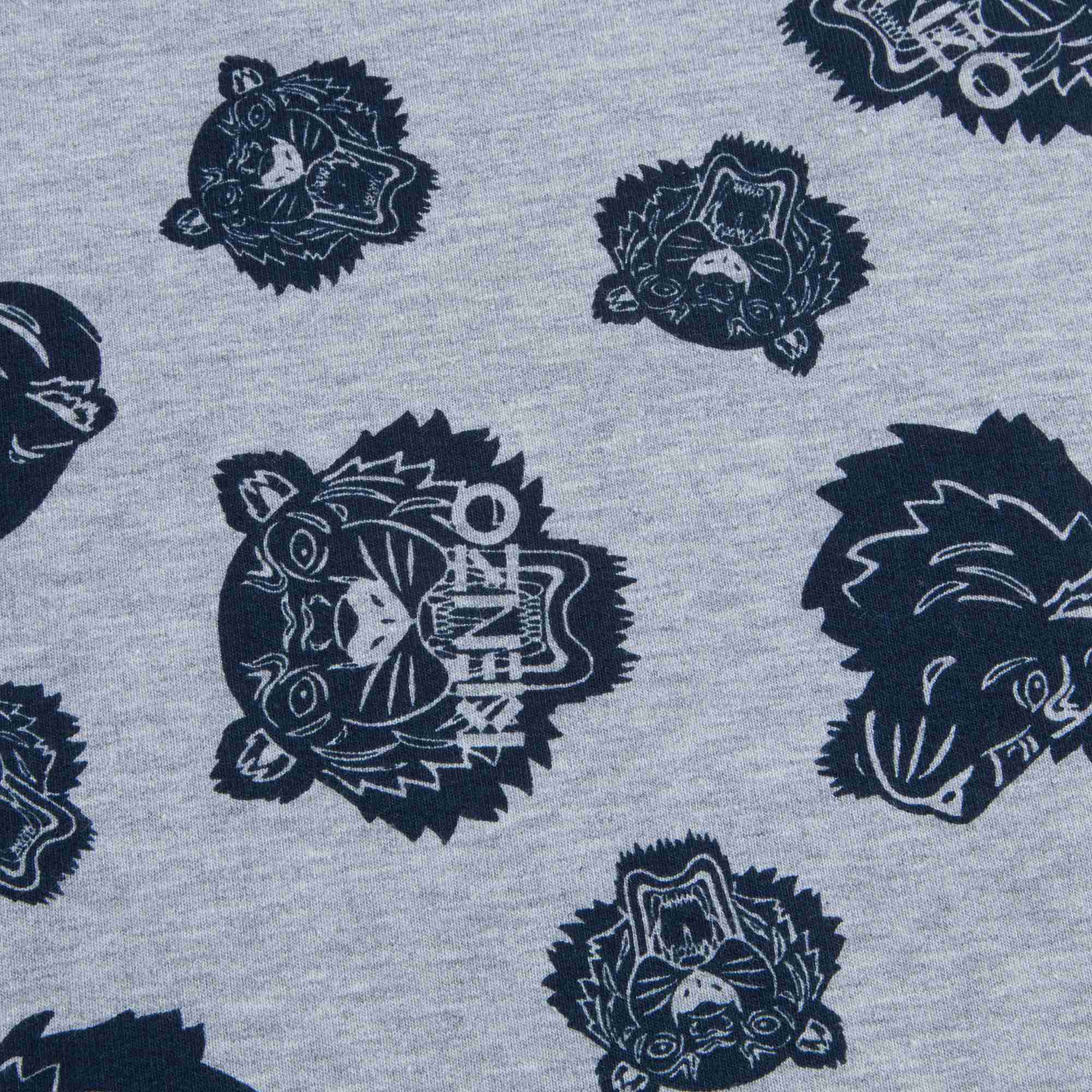 Baby Girls Marl Grey Tiger Printed Cotton Dress