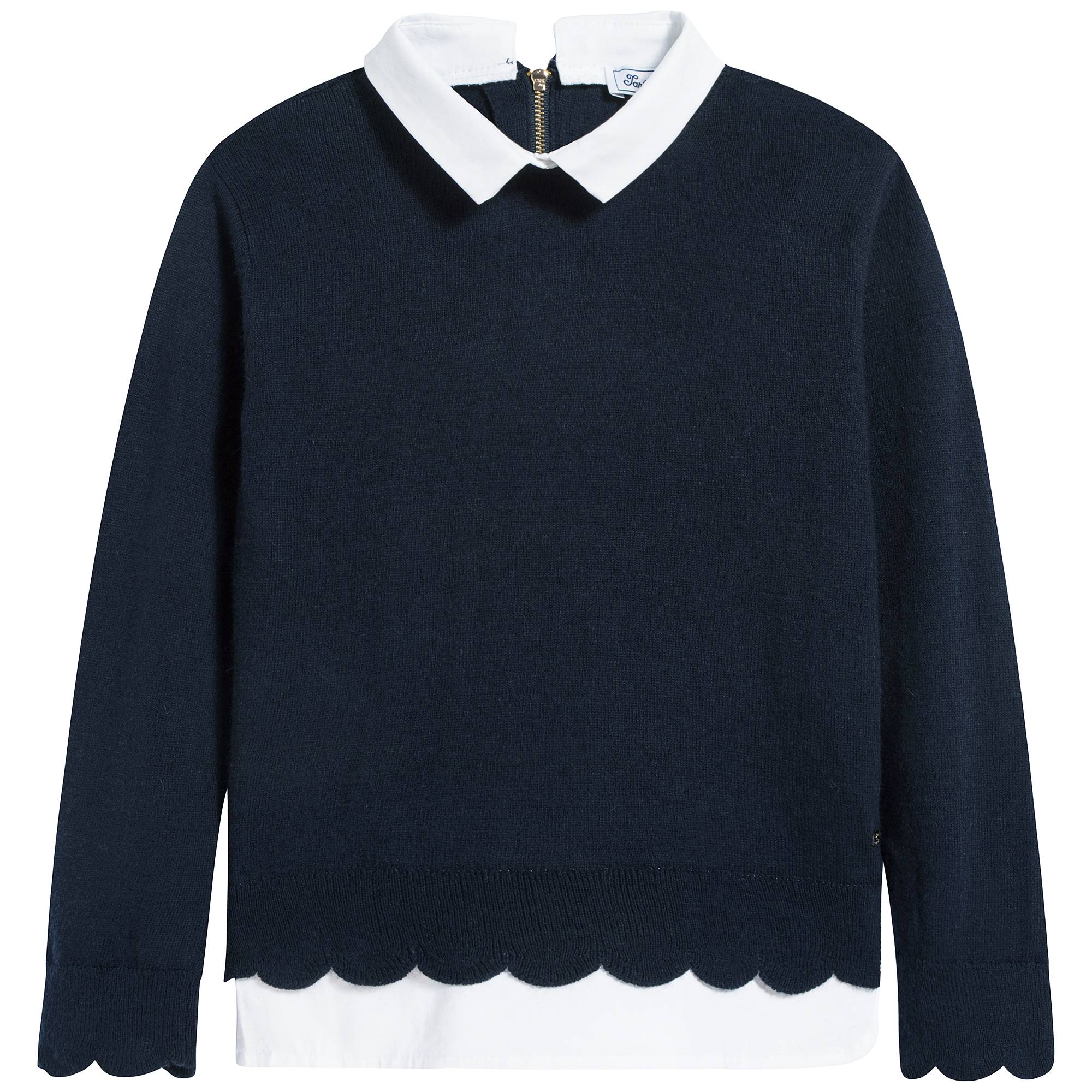 Girls Marine Cotton Sweatshirt