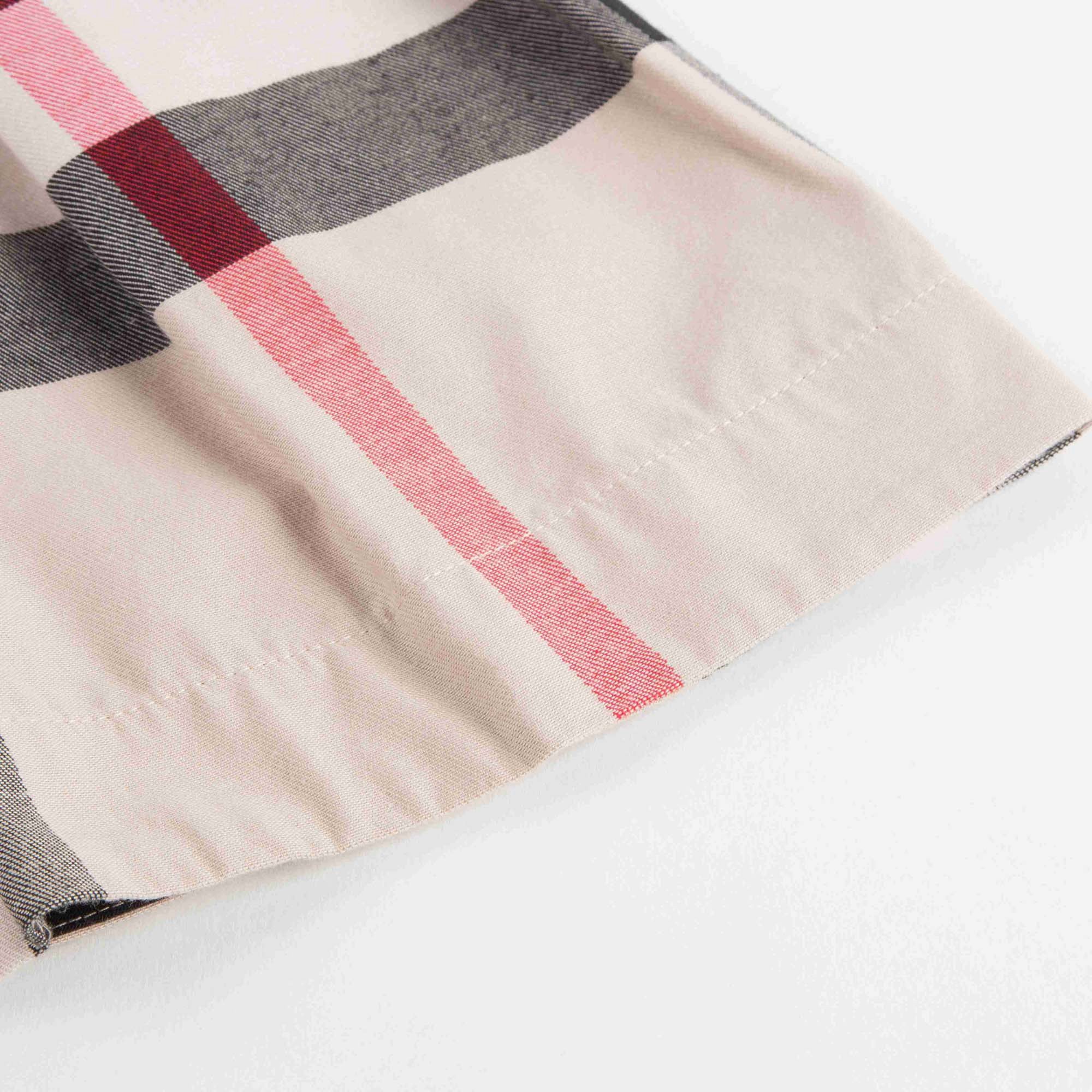 Baby Girls Beige Check Cotton Skirt