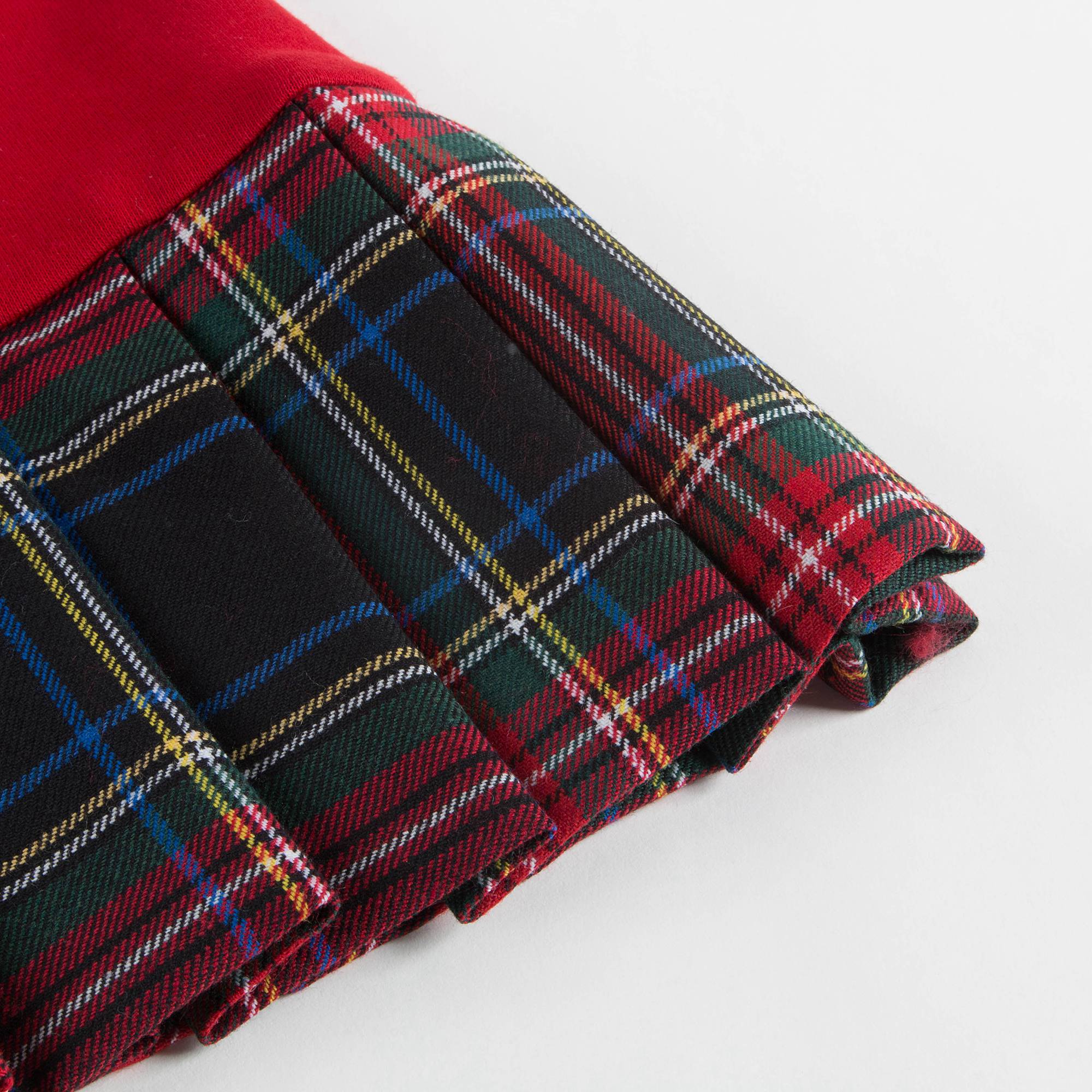 Girls Red Check Cotton Dress
